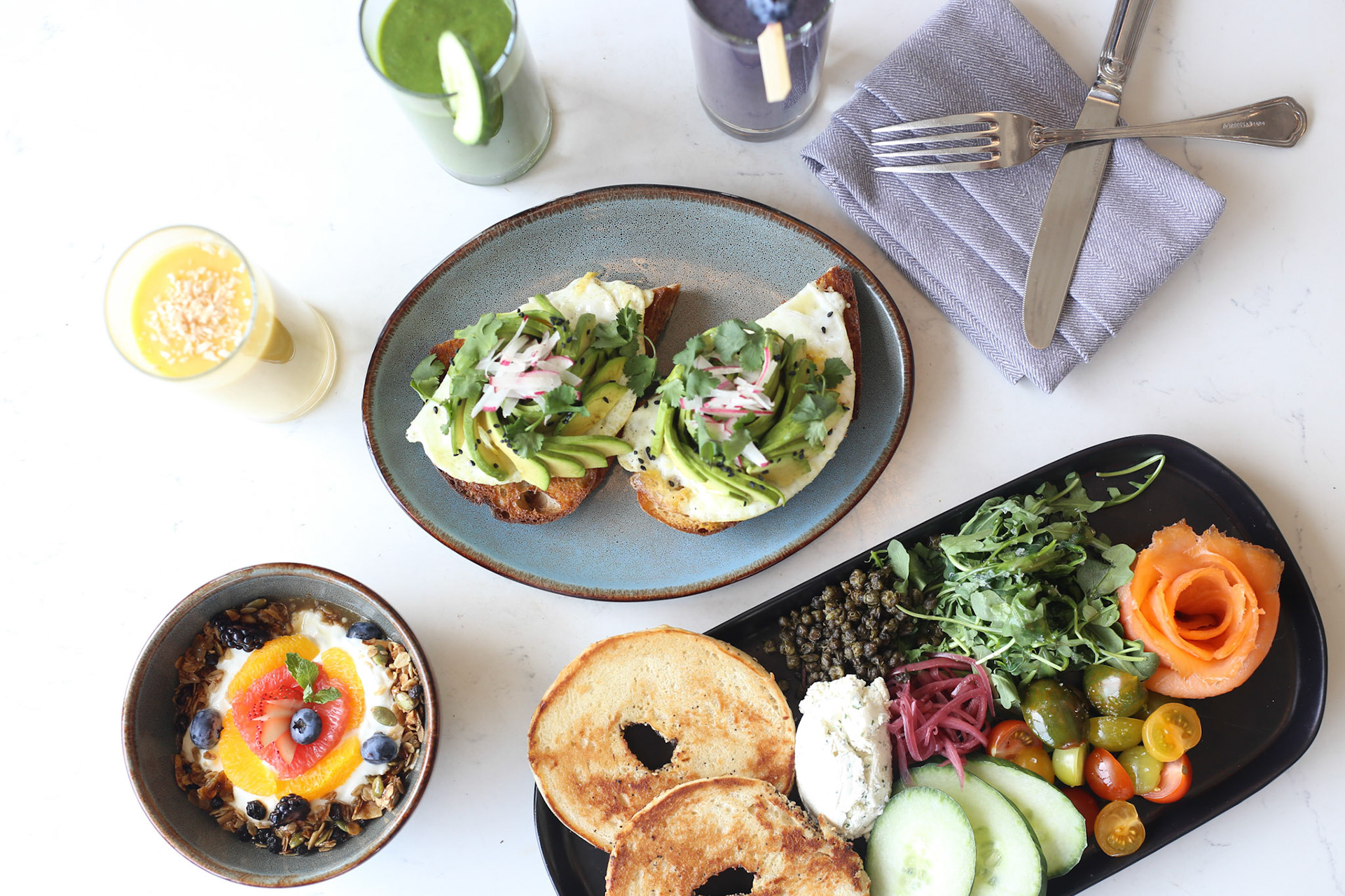 Healthy Breakfast with Avocado Toast