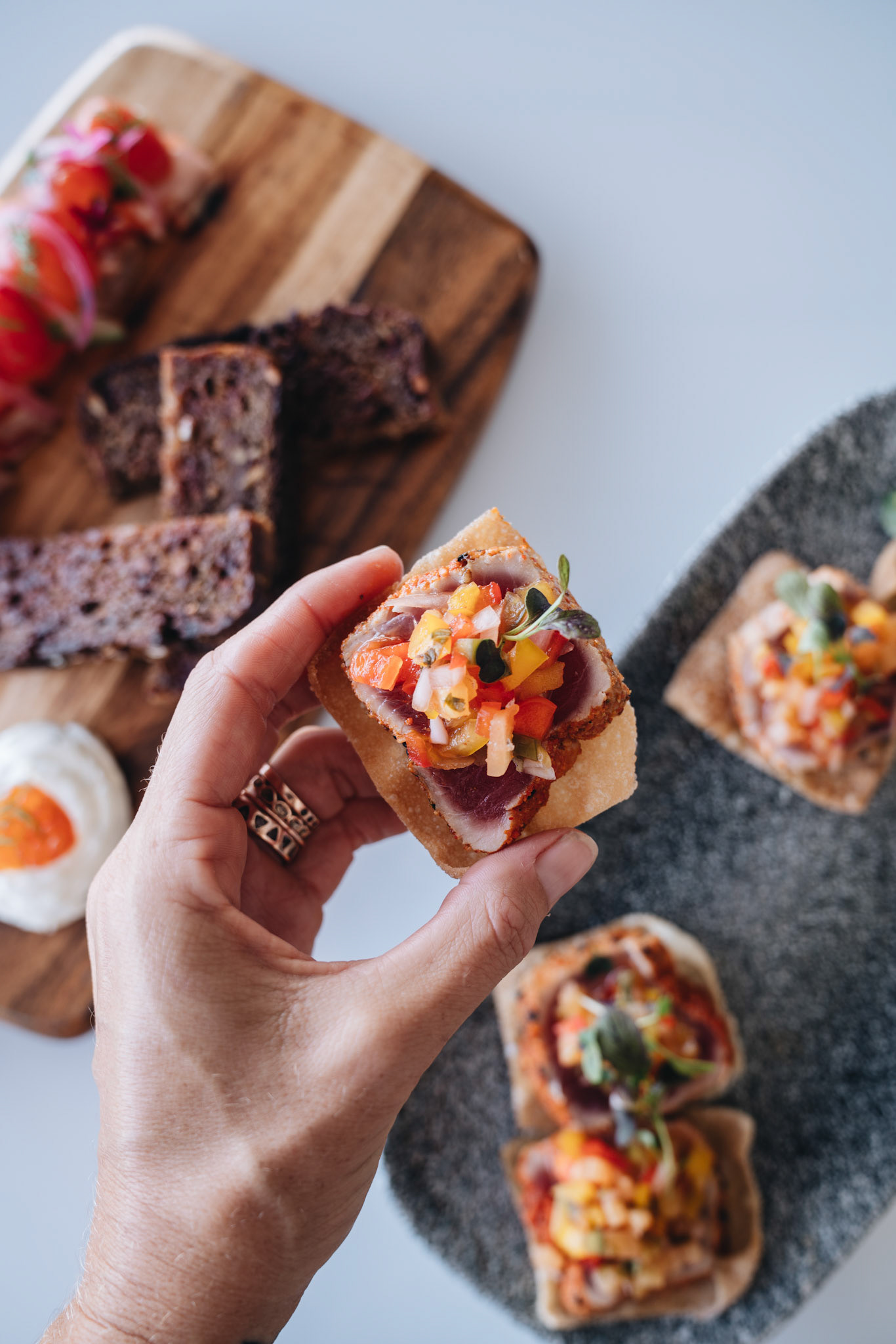 Miniature Savory Tart with Vegetables