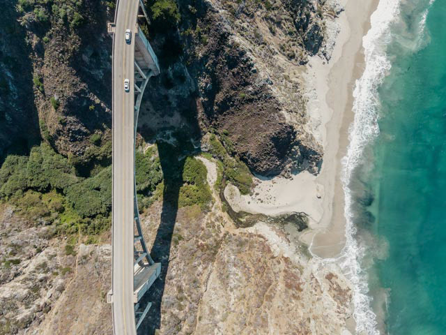 Bridge Over Rocky Coastline