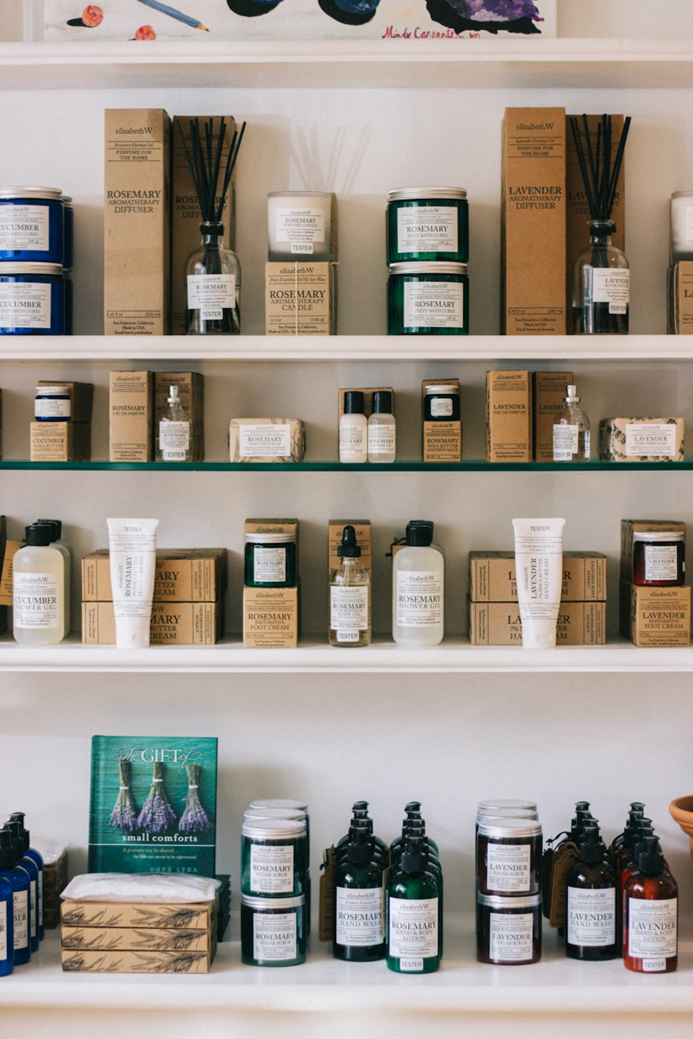 Shelf with Skincare &amp; Aromatherapy Products