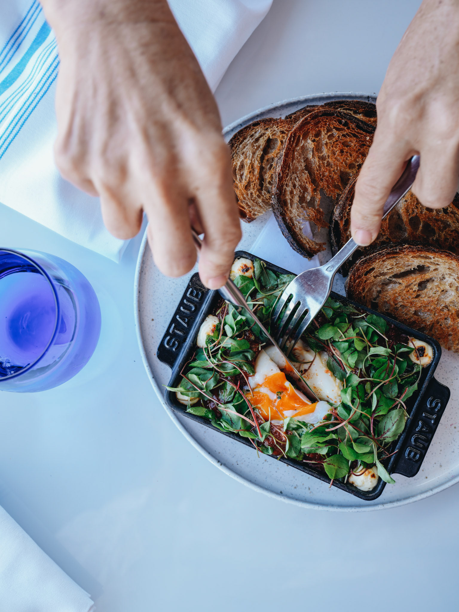 Poached Egg with Greens toast