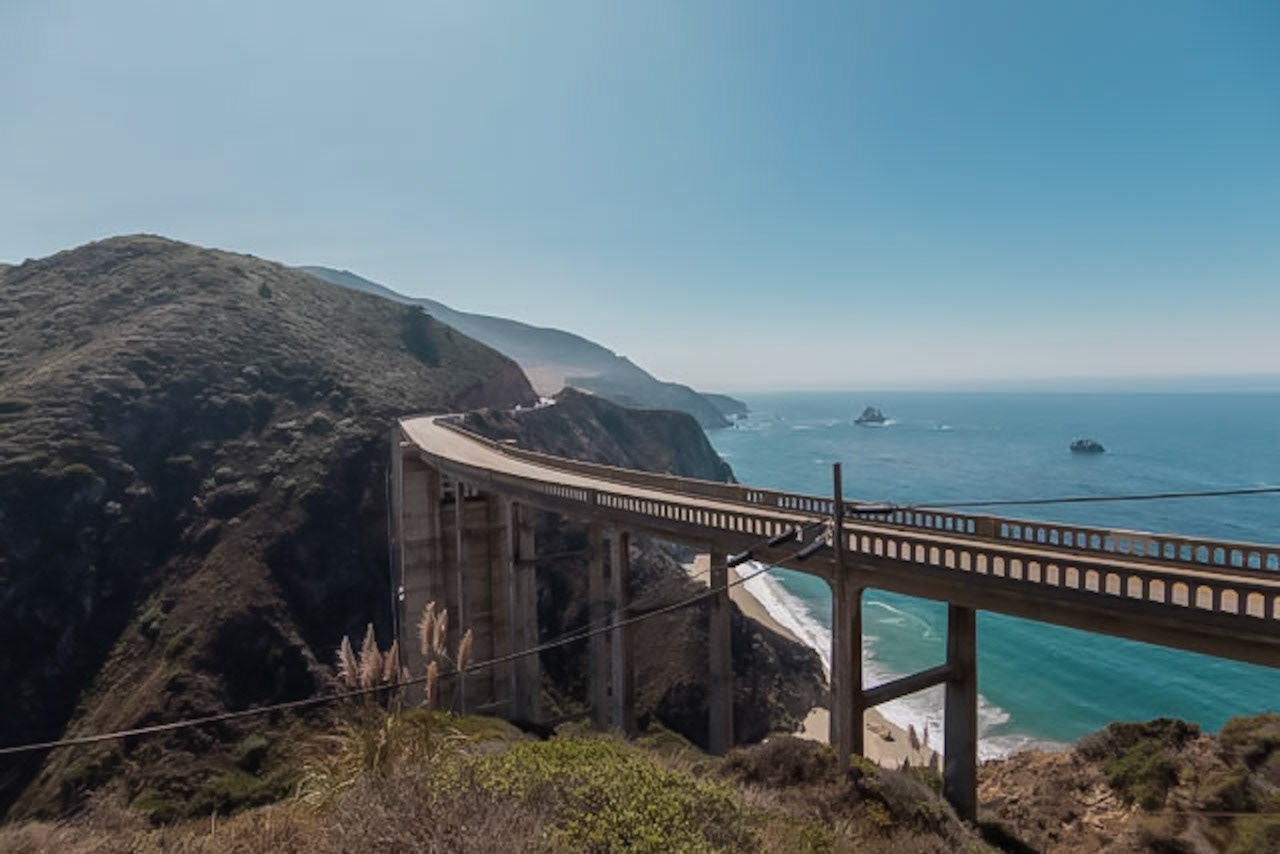 Coastal Bridge Over Cliffs