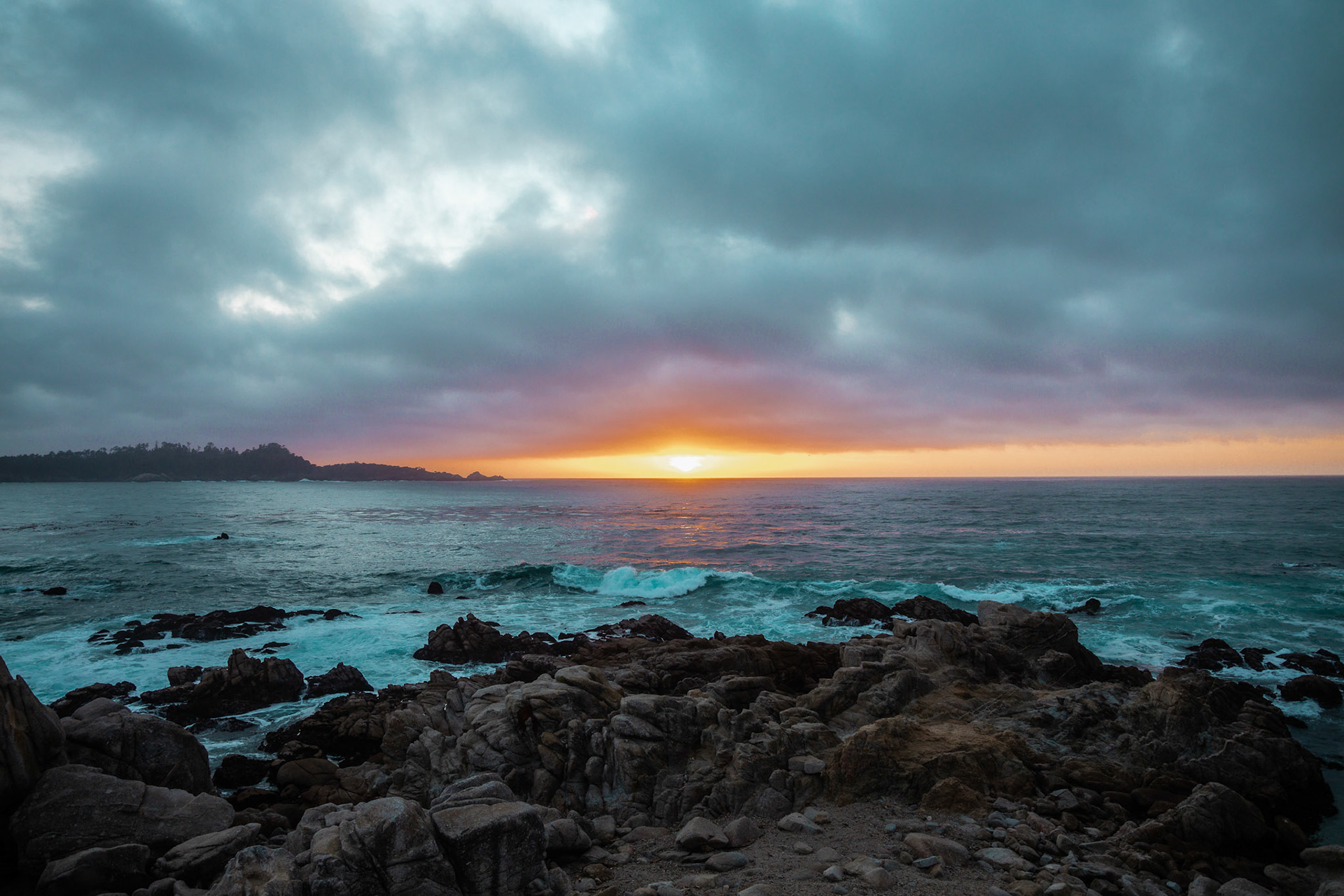 SunsetOver Rocky Coast 1