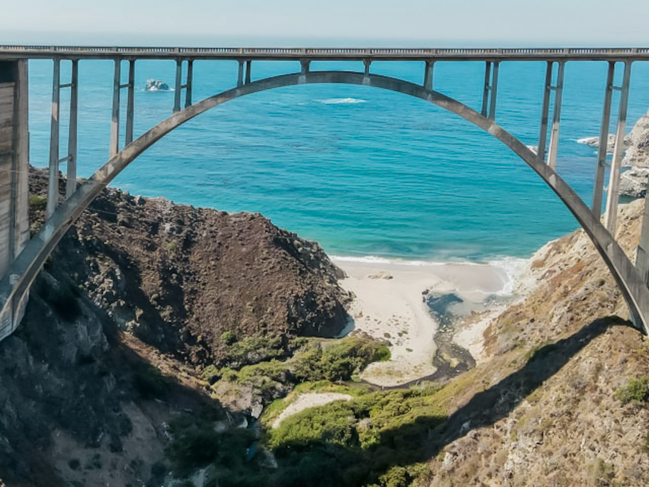 Bridge Over Coastal Canyon