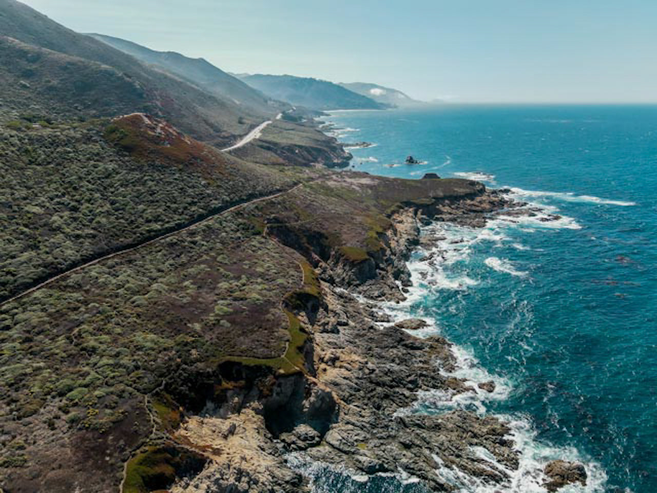 Cliffside Coastal Landscape with Ocean
