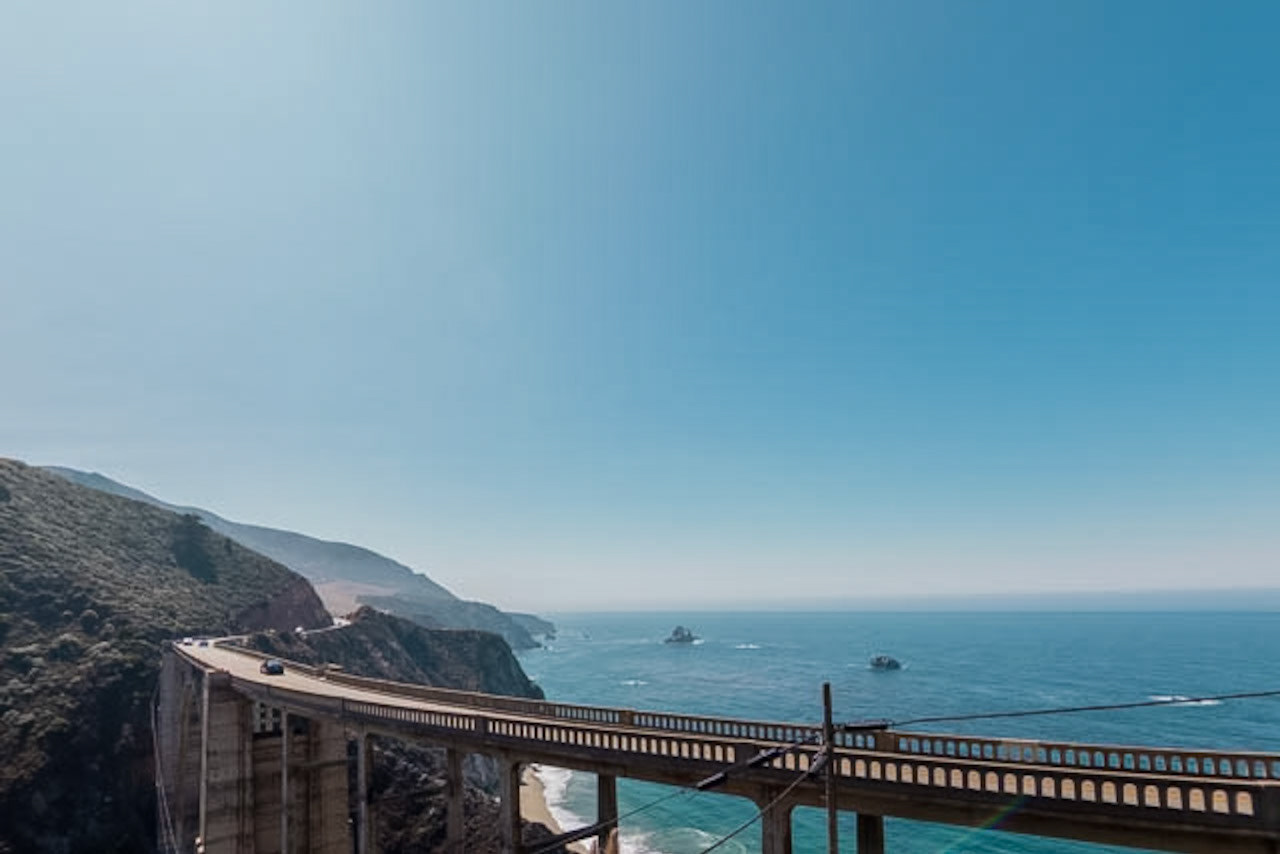 Coastal View with Bridge &amp; Ocean