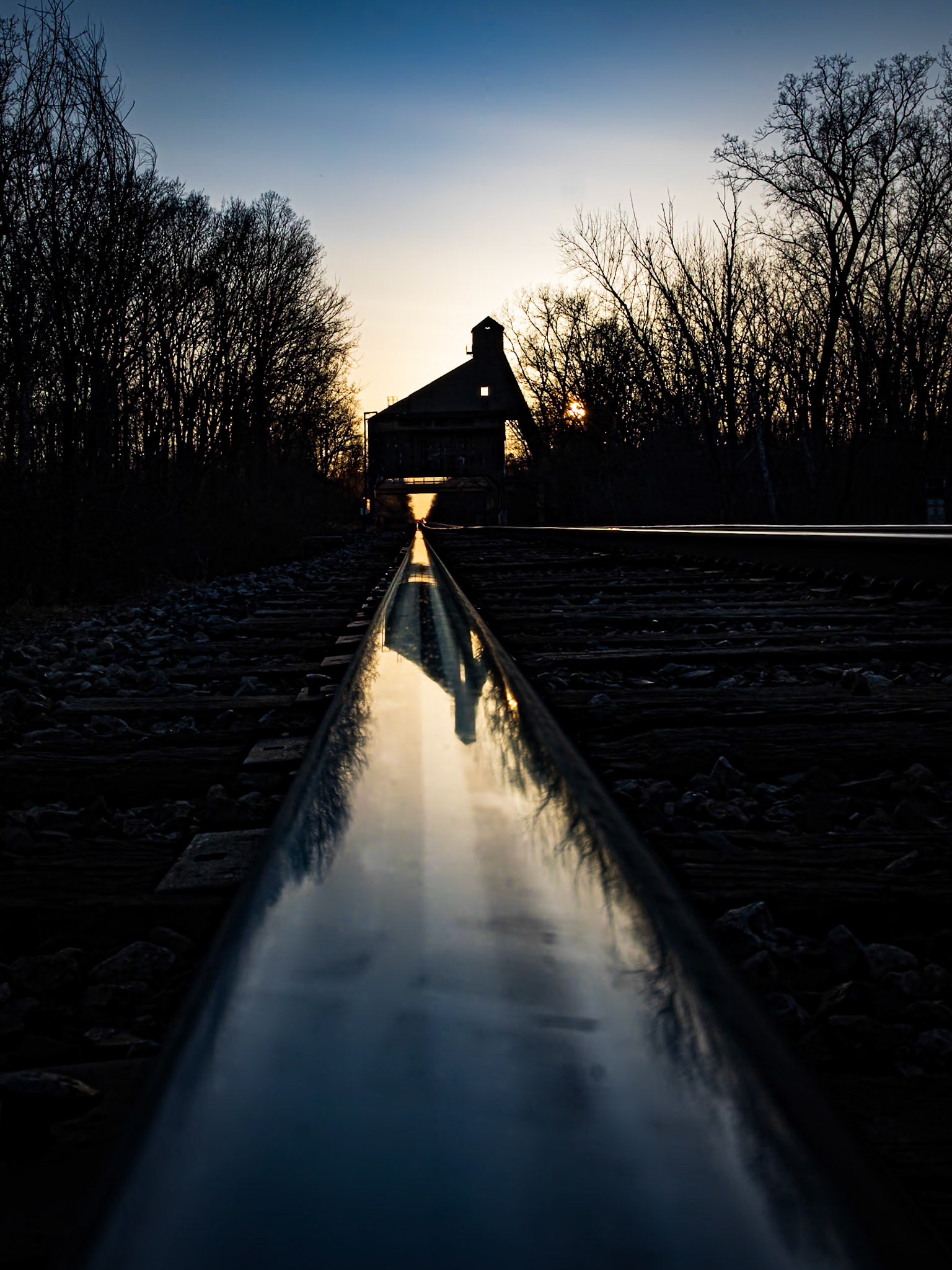 Reflection on the rail