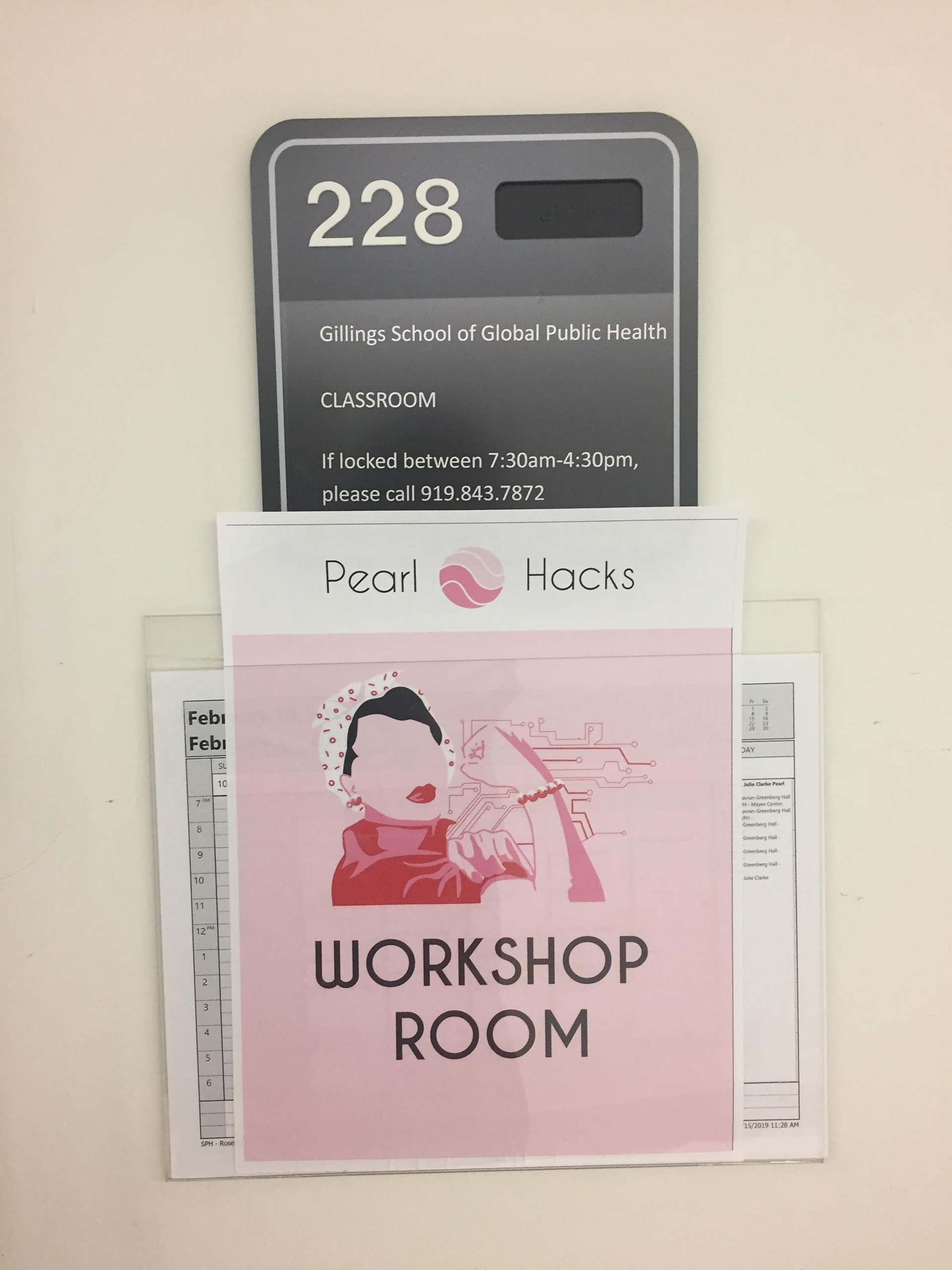 Pearl Hacks had clear signage