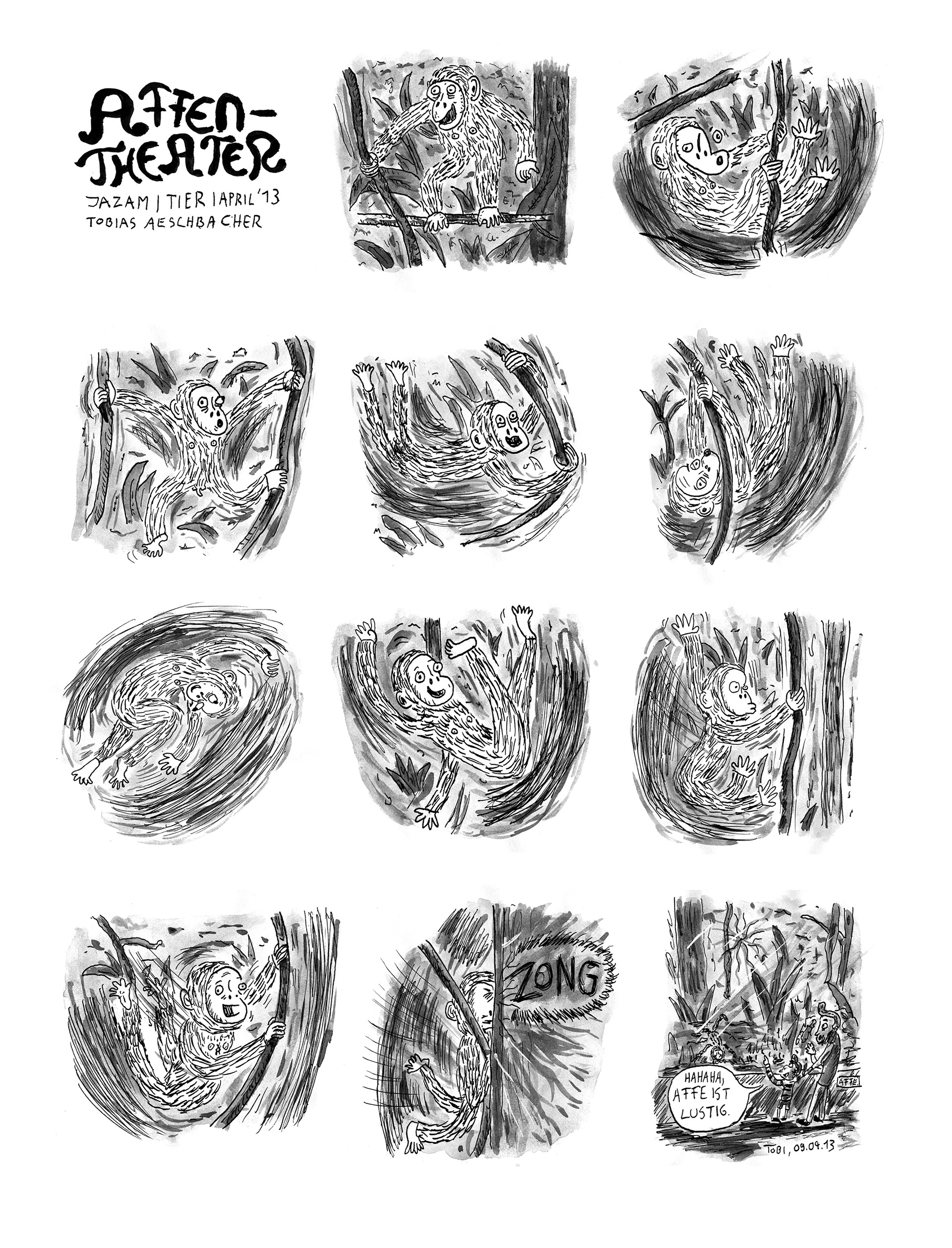Jazam comic Tiere tobias aeschbacher