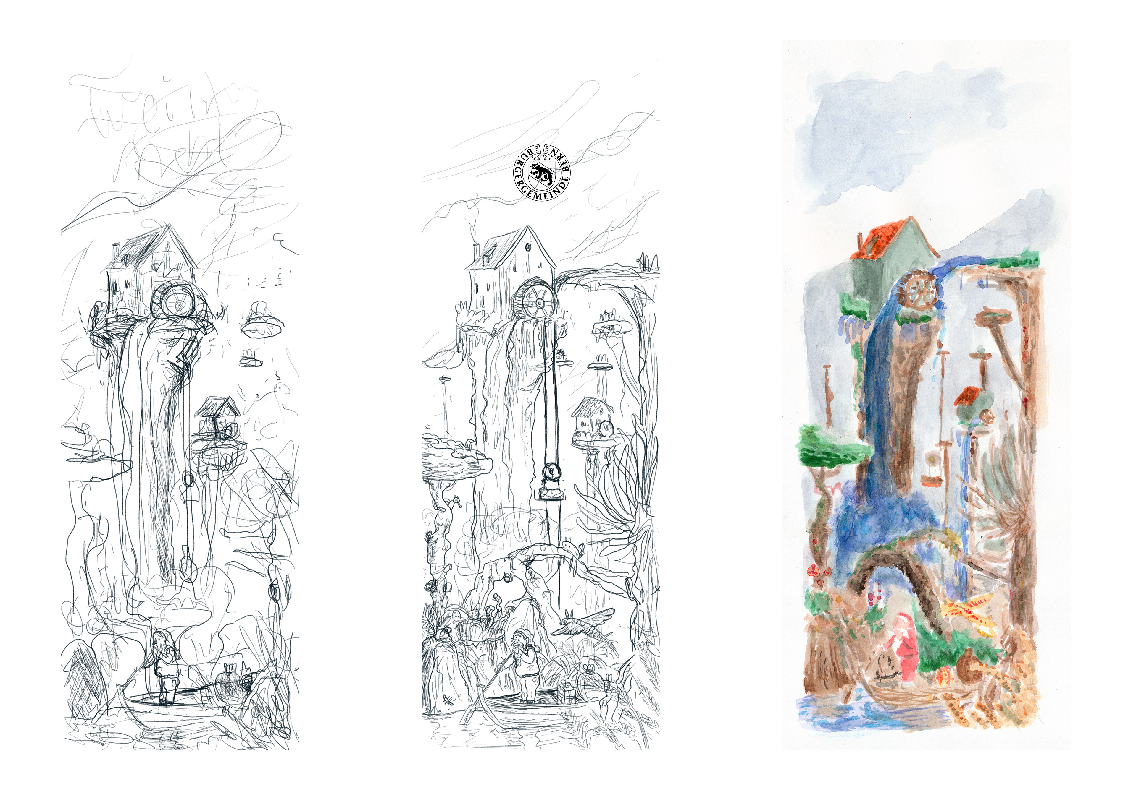 Mehl Etickette Burgergemeinde Bern illustration makingof