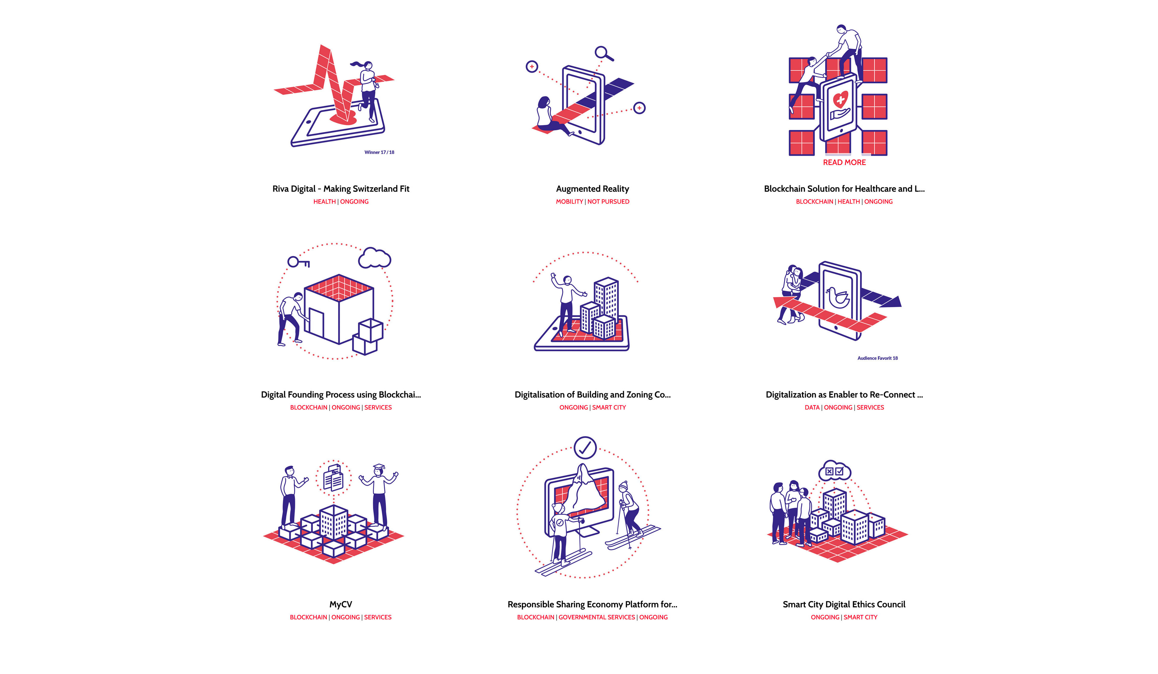 Digital switzerland Leap Icon Illustration und Design2