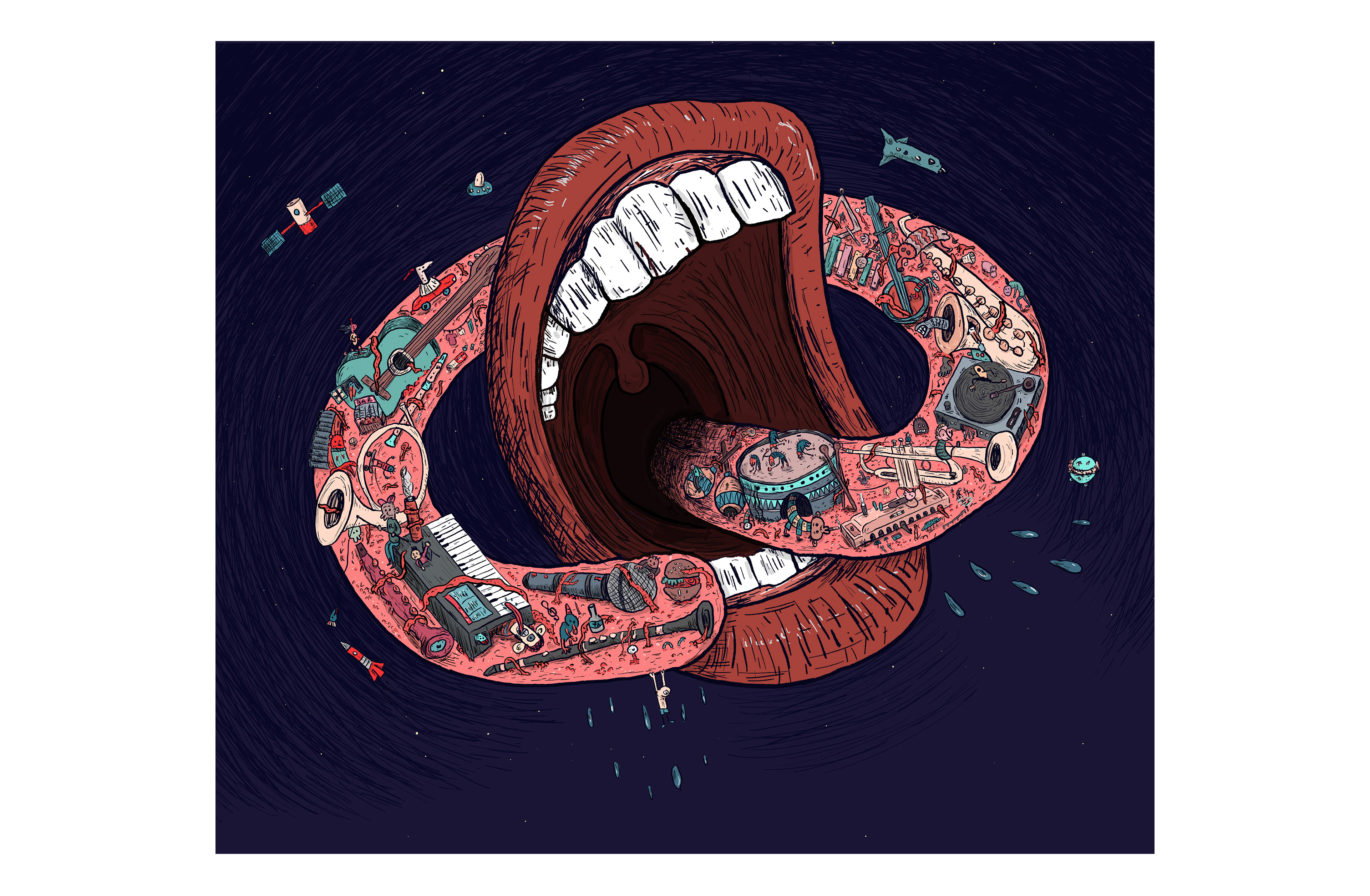 Poster Beatbox championship illustration