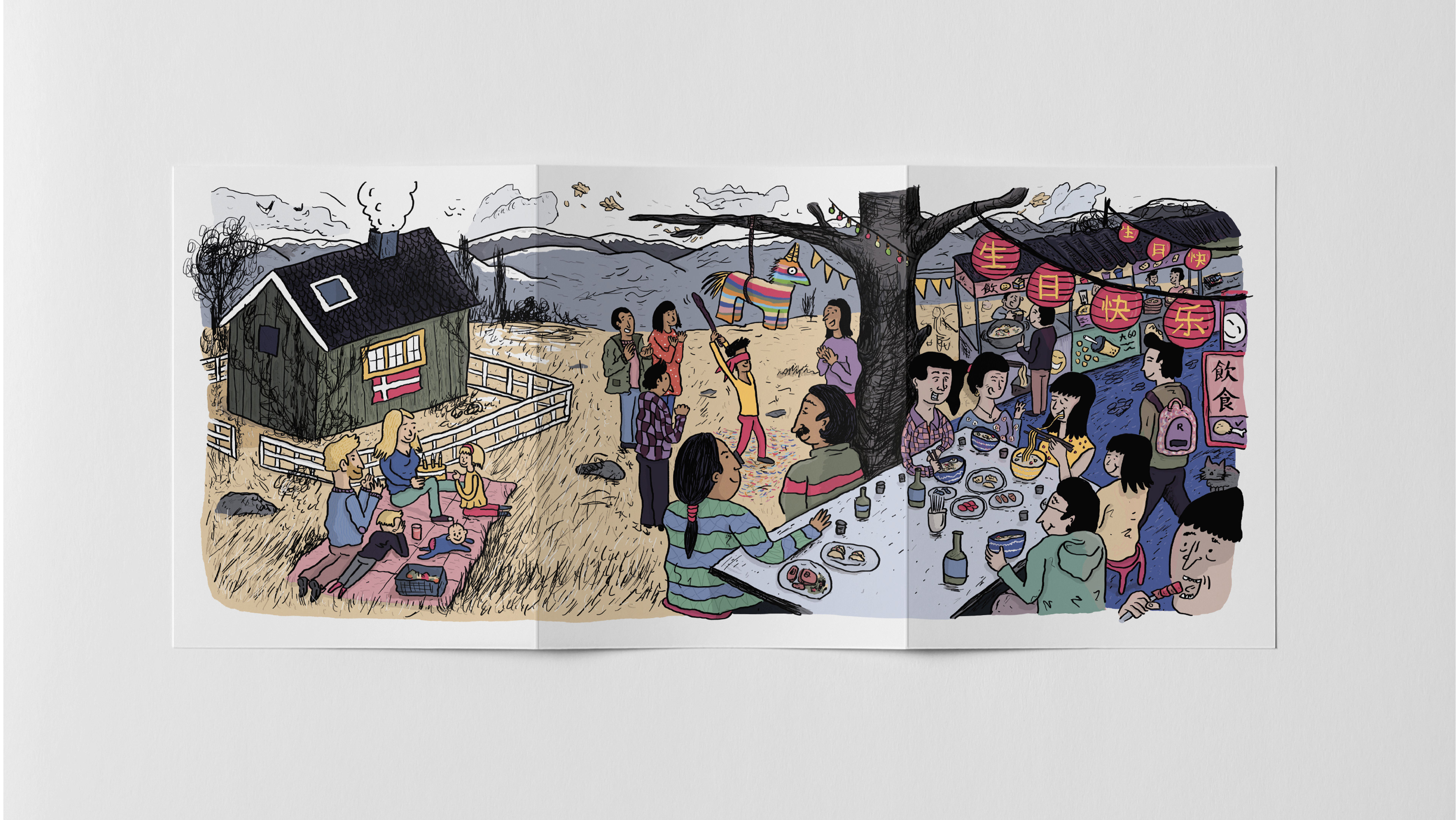 Einladungs Karte Burgergemeinde Bern Illustration Geburtstag