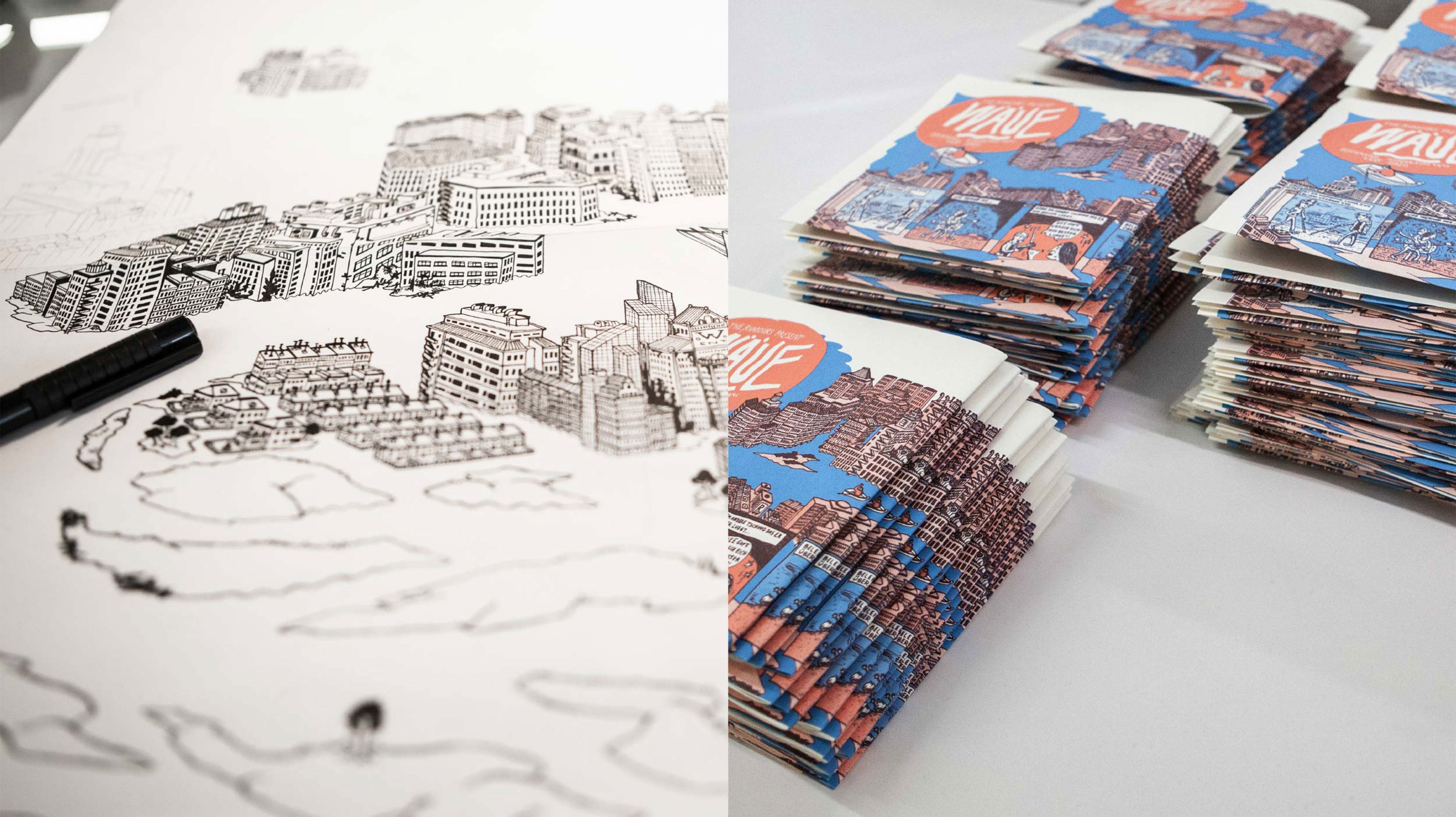 Greis wäue poster siebdruck plakat illustration making of