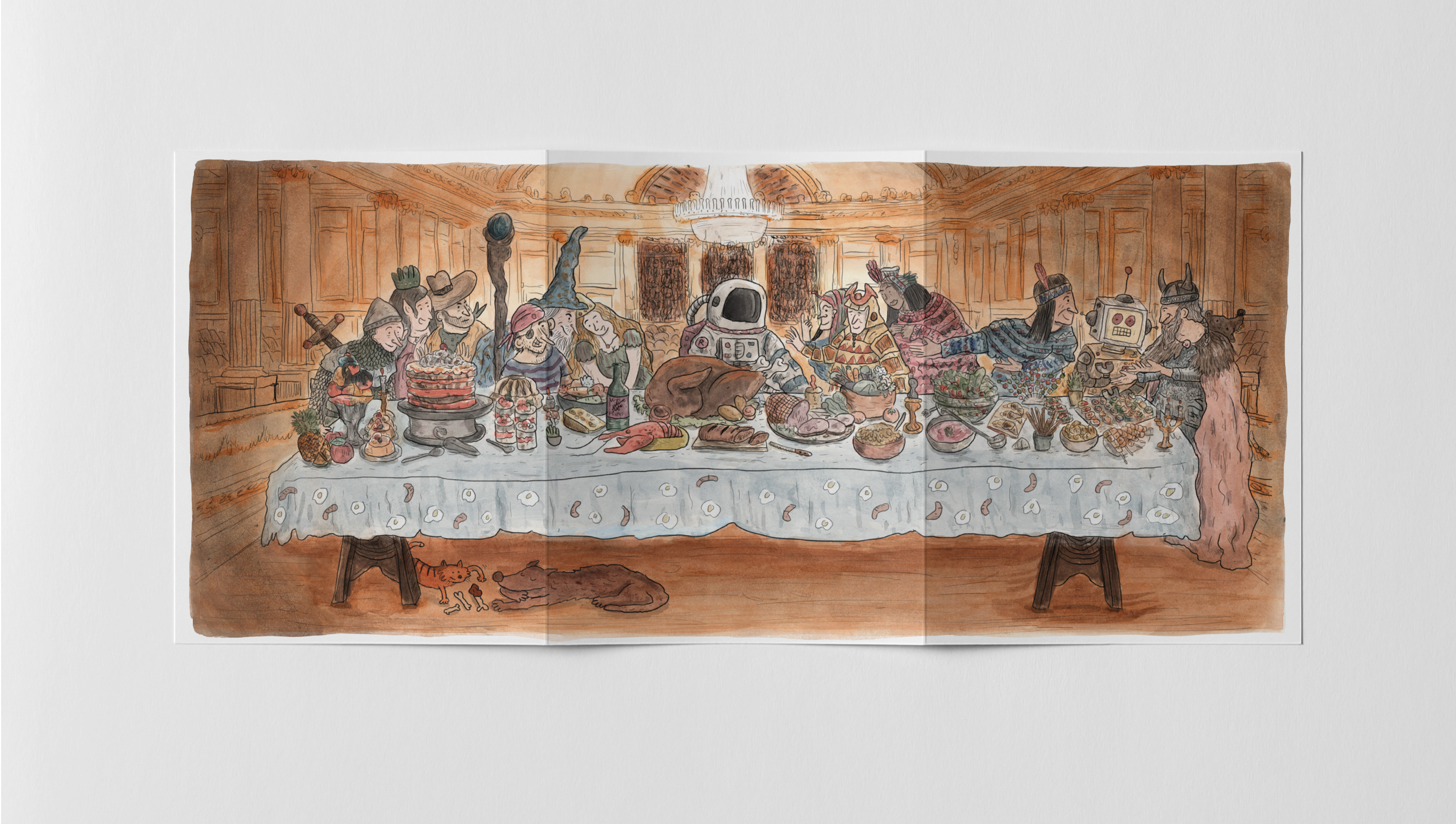 Einladungs Karte Burgergemeinde Bern Illustration Abendmahl