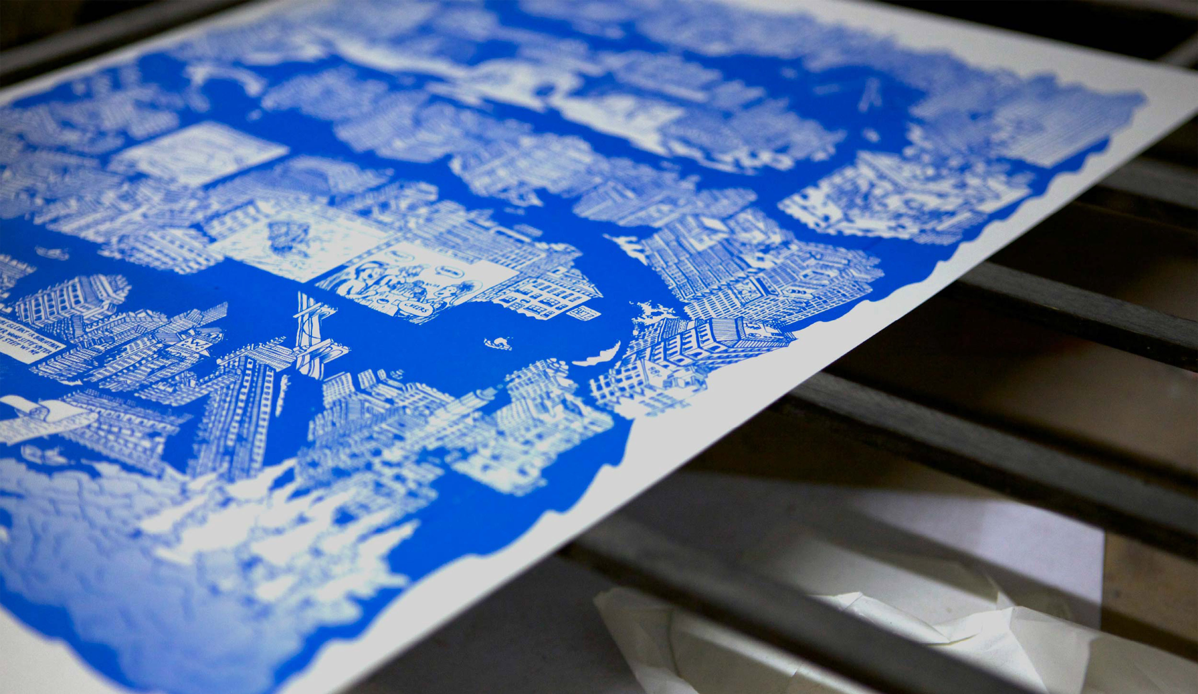 Greis wäue poster siebdruck plakat illustration druck making of