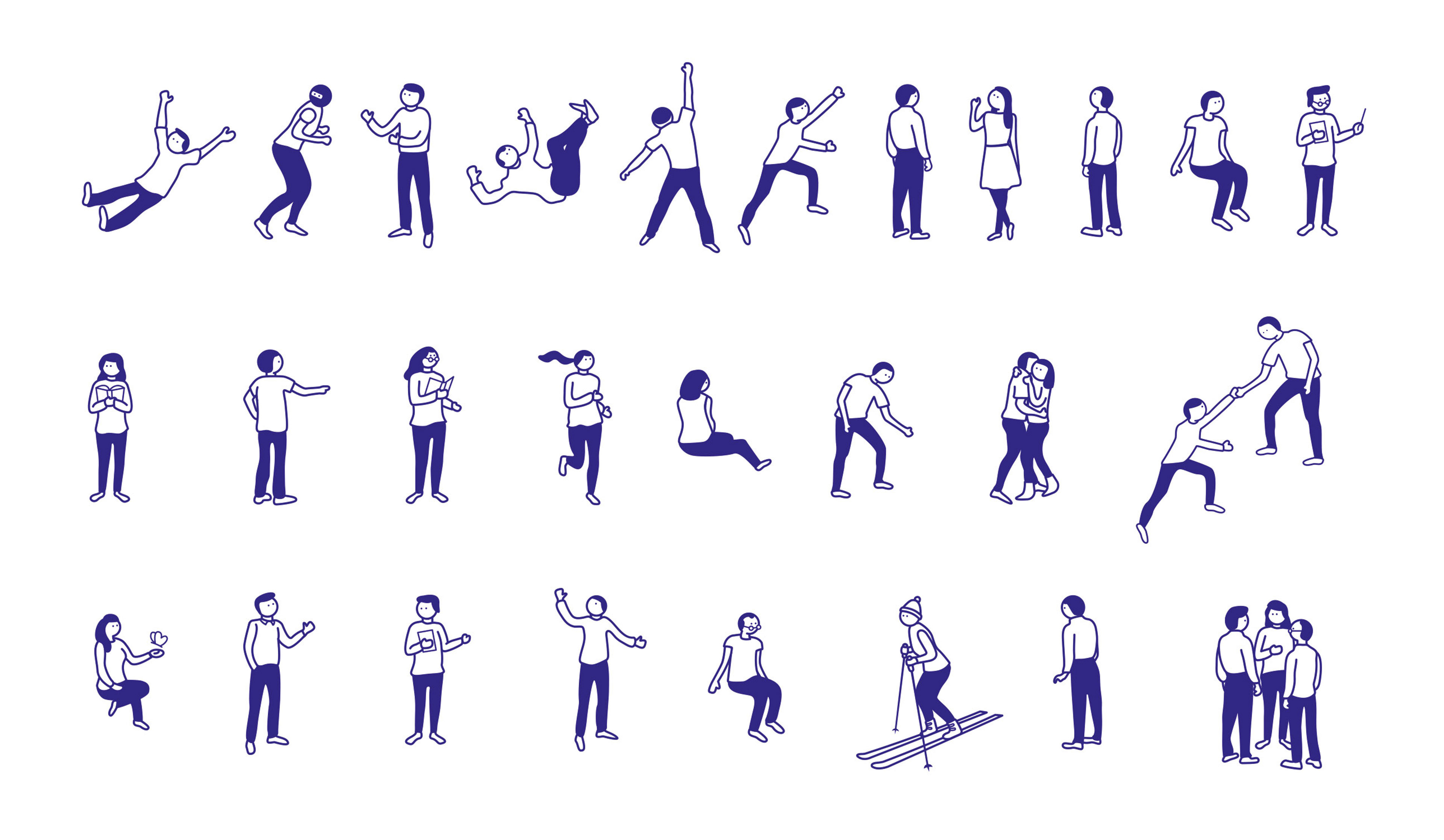 Digital switzerland Leap Icon Illustration und Design character design