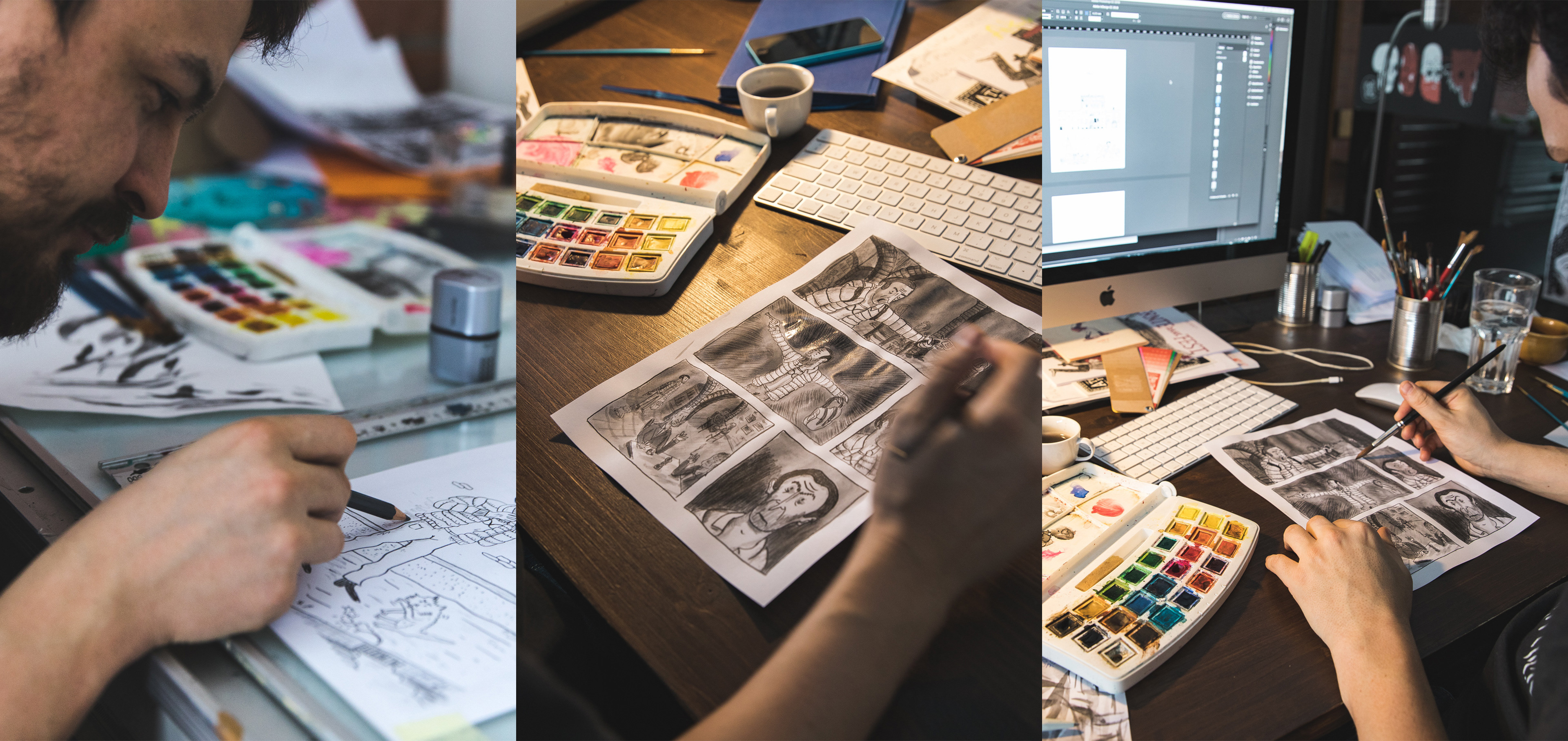 Kosmos Vertikal unendlich comic  makingof impressionen