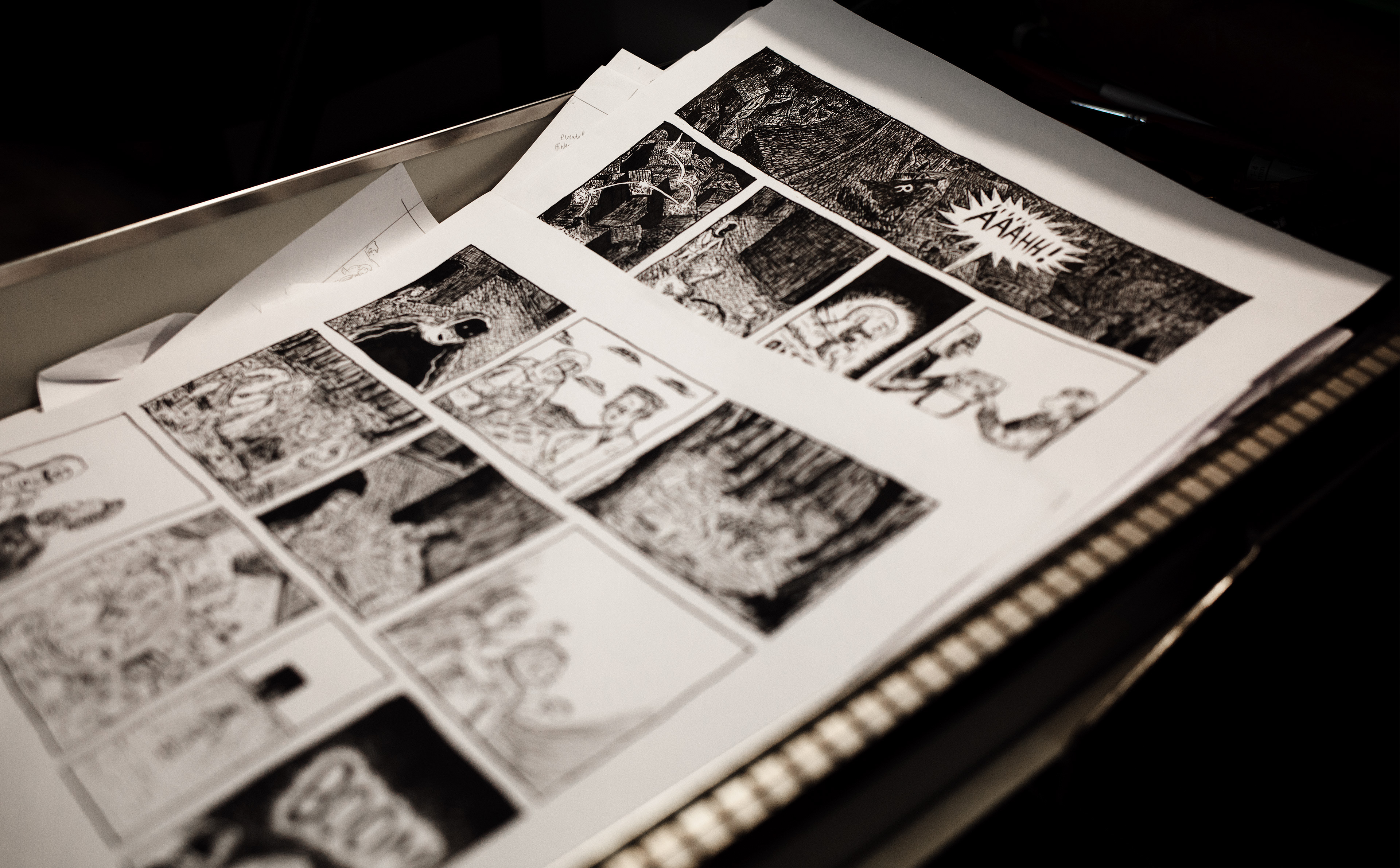 Comic Greis tusche ink zeichnung