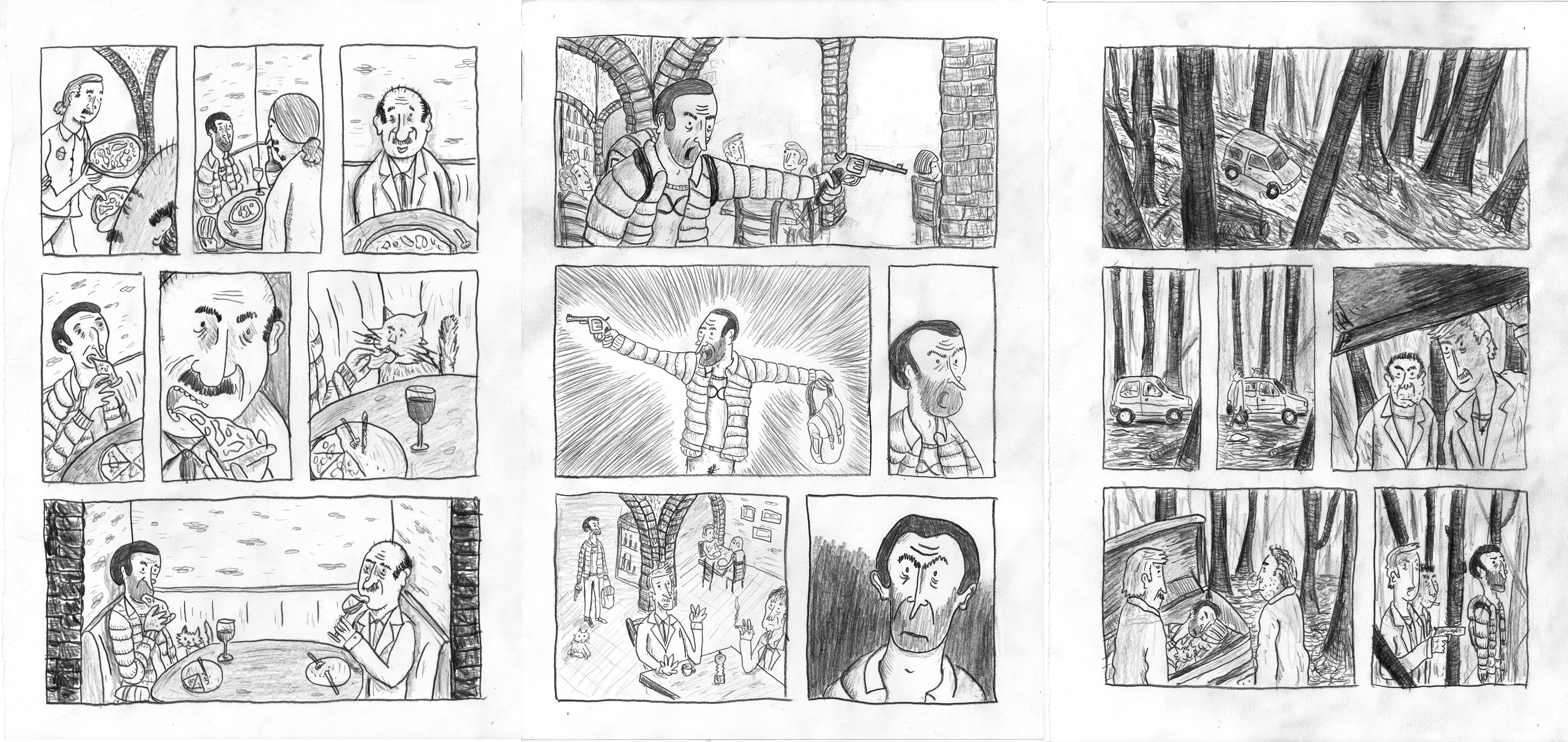 Kosmos Vertikal unendlich comic  skizze