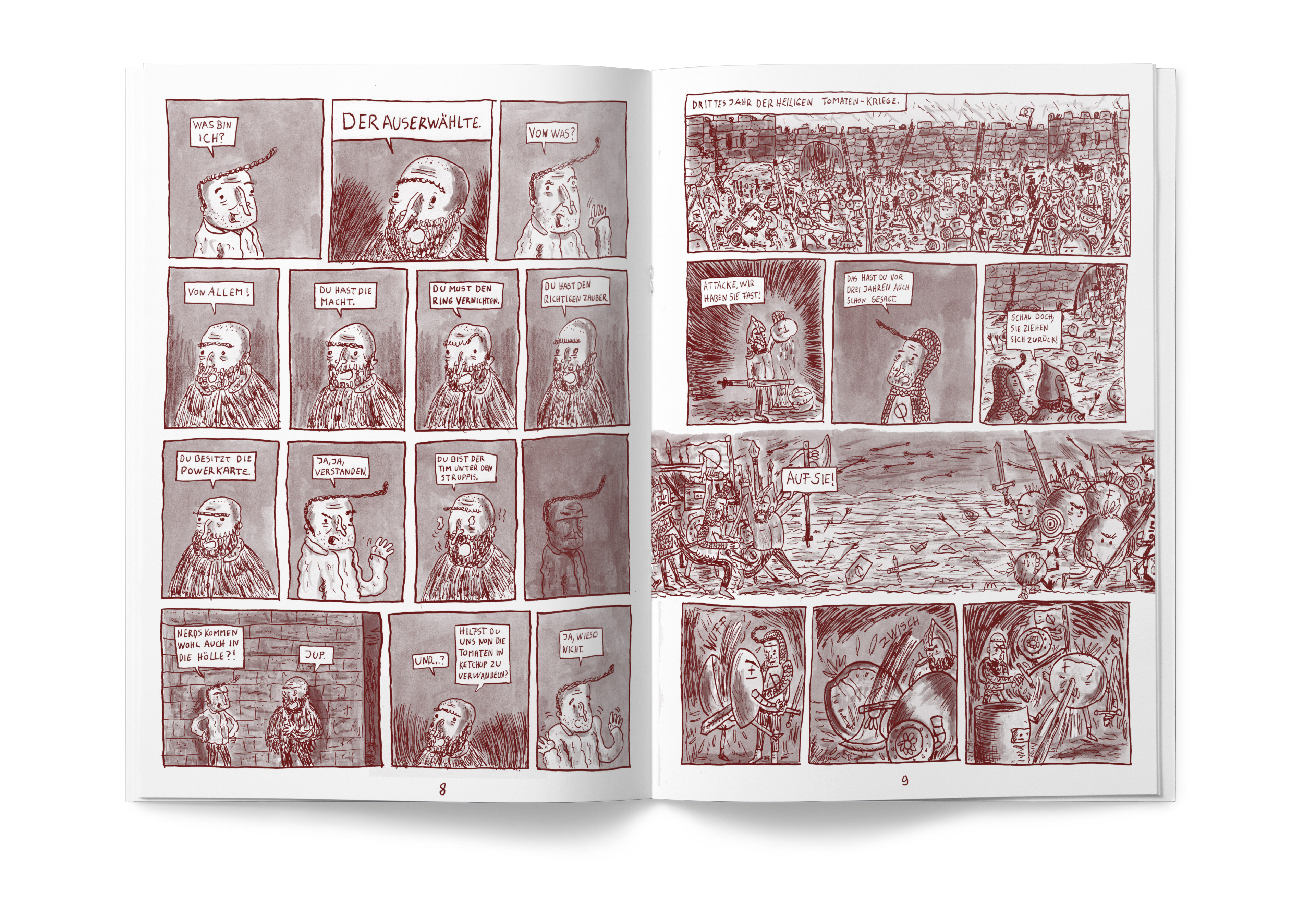 Cover Kosmos Vertikal pizza tomaten Comic Risodruck