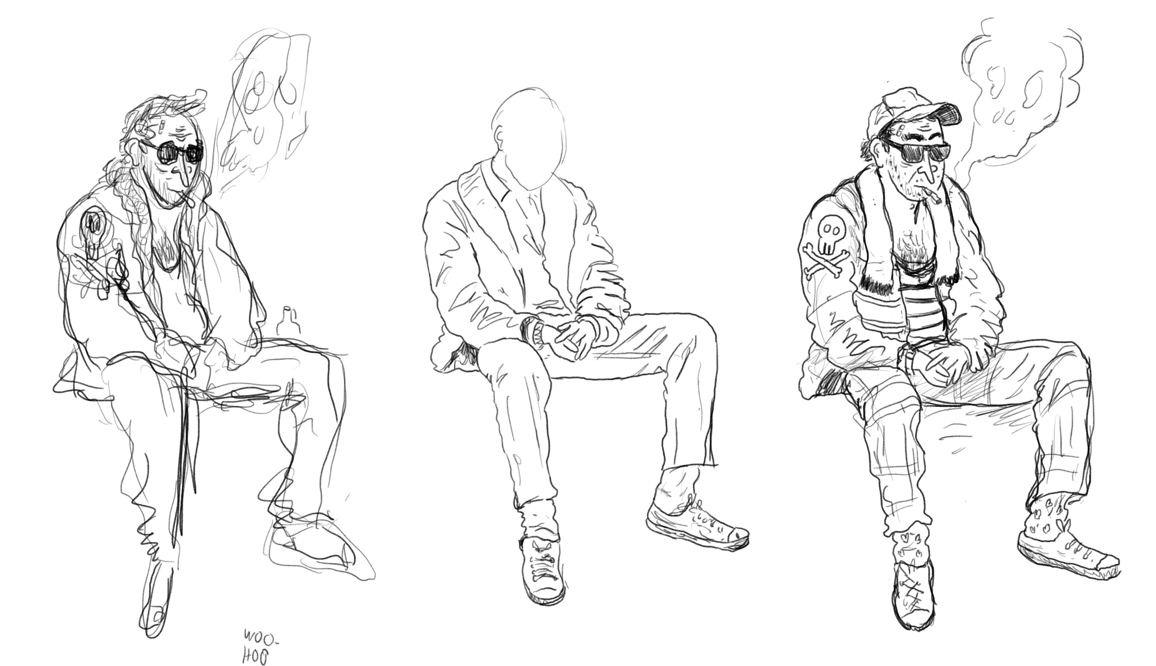 St.Pauli Matchplakat charakter skizze