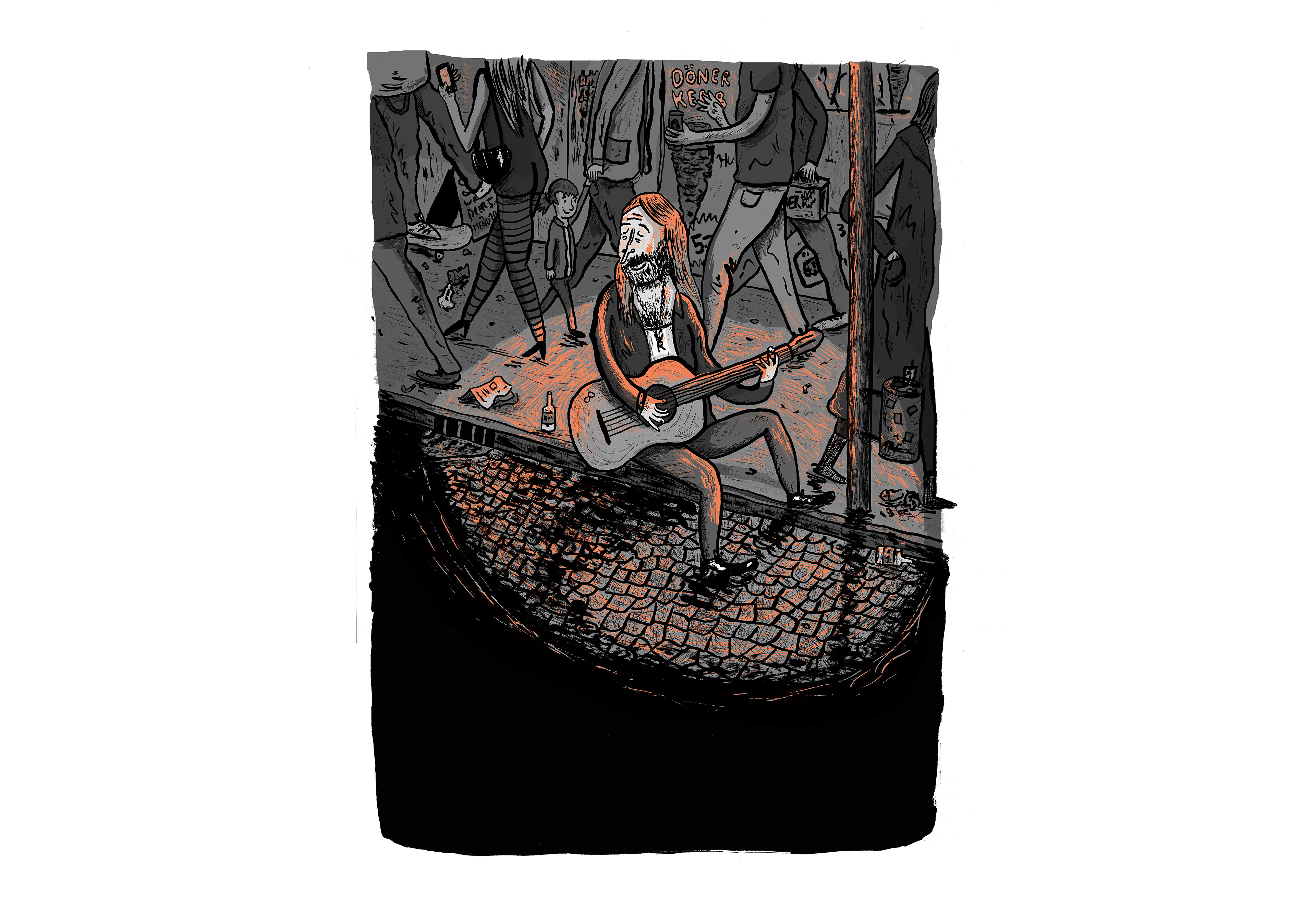 Graphic design und illustration isc club bern Monatsprogramm poster illustration