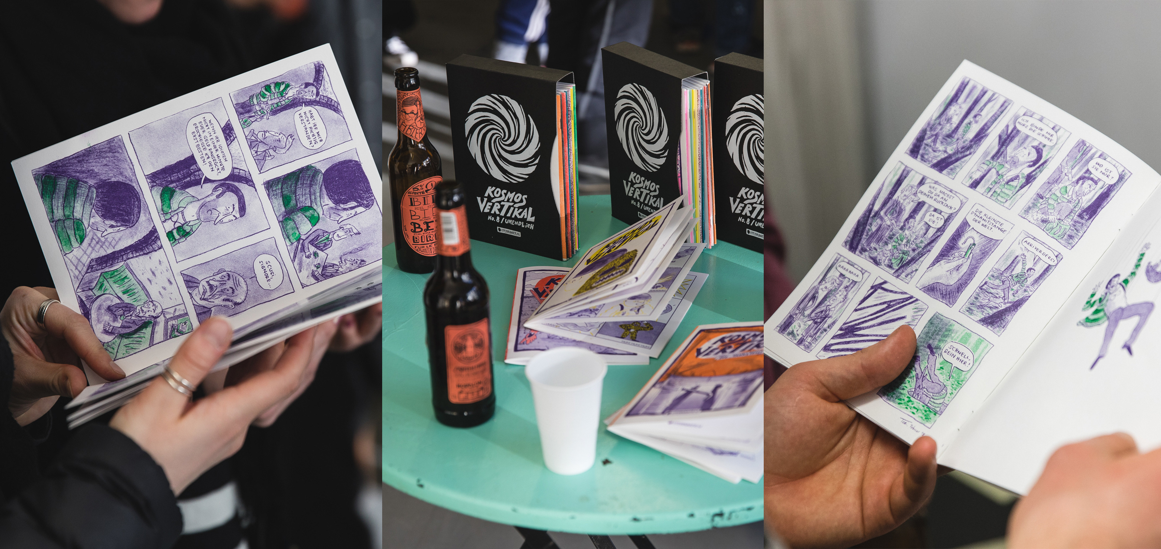 Kosmos Vertikal unendlich comic  vernissage impressionen