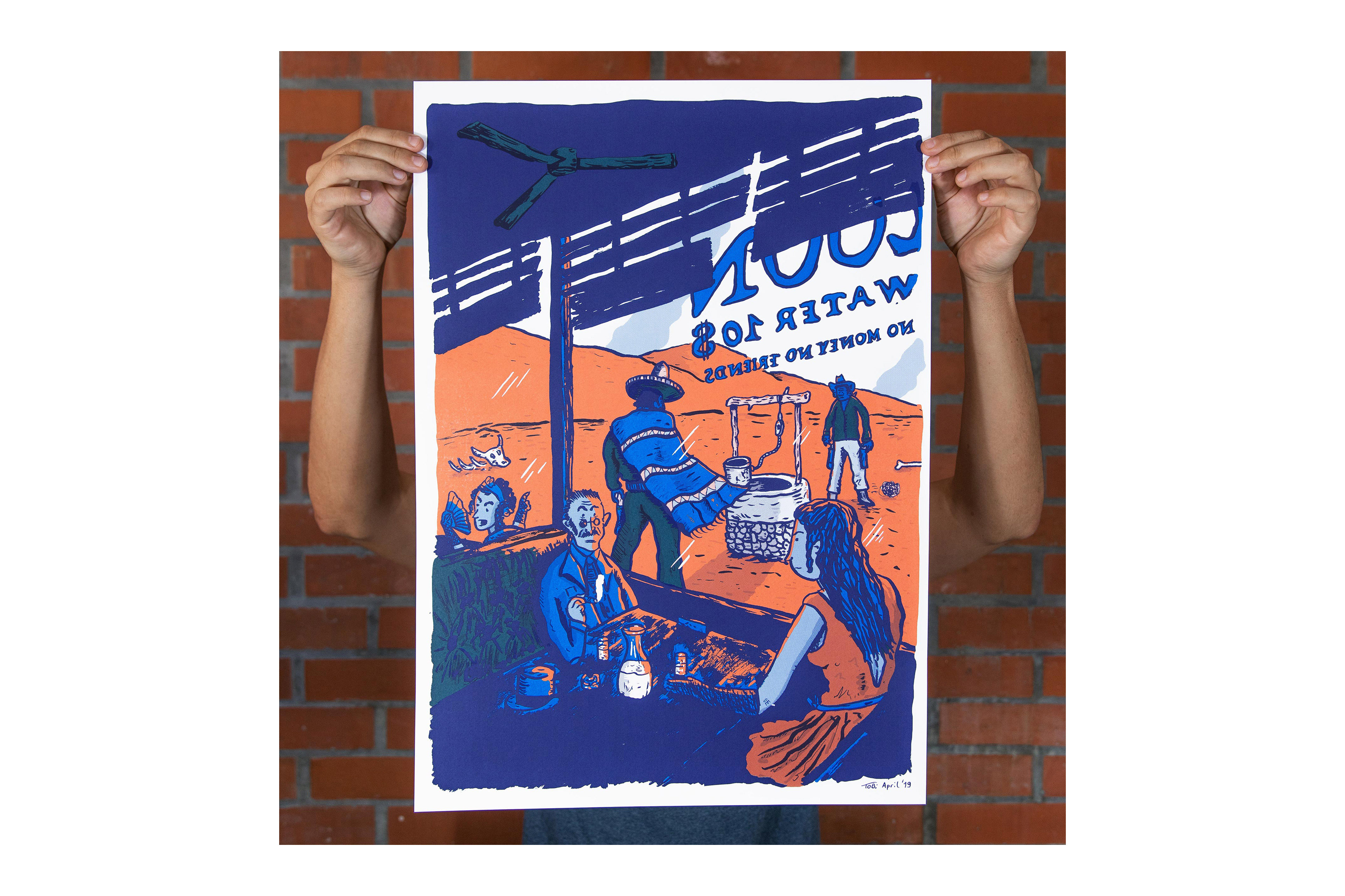 Millerntor Gallery Poster Illustration siebdruck ansicht