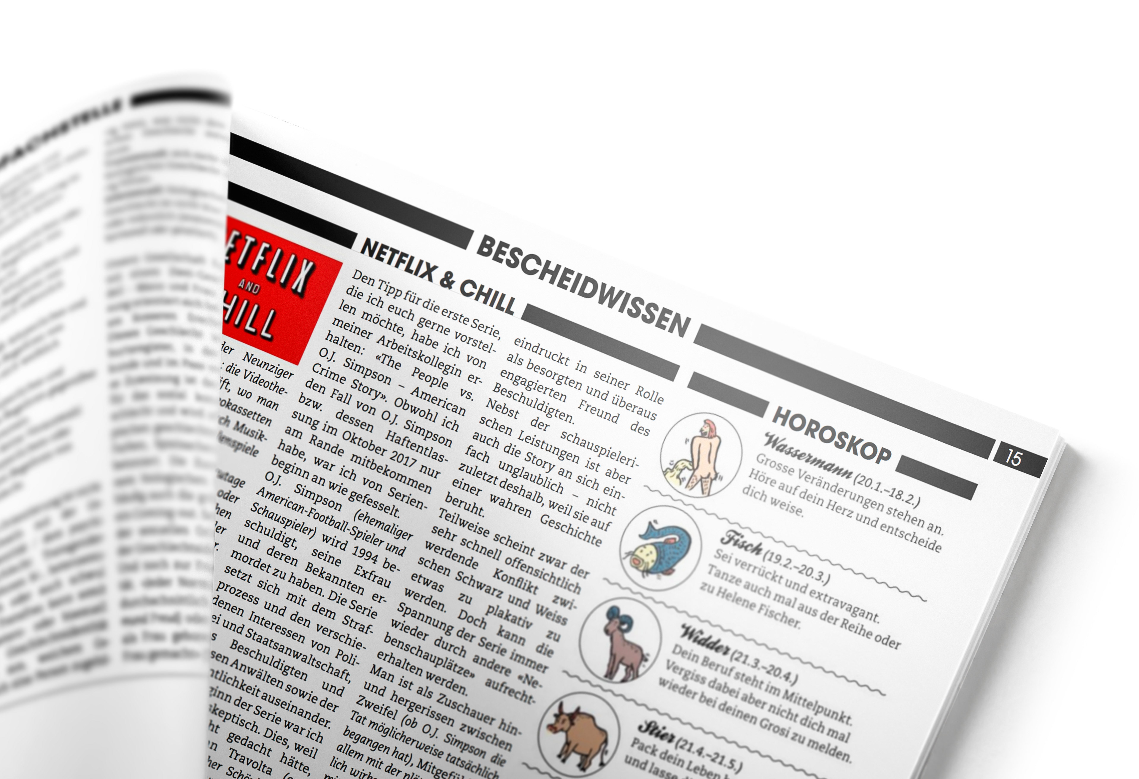 Sternzeichen illustration Kufa Lyss Zeitung detail 2