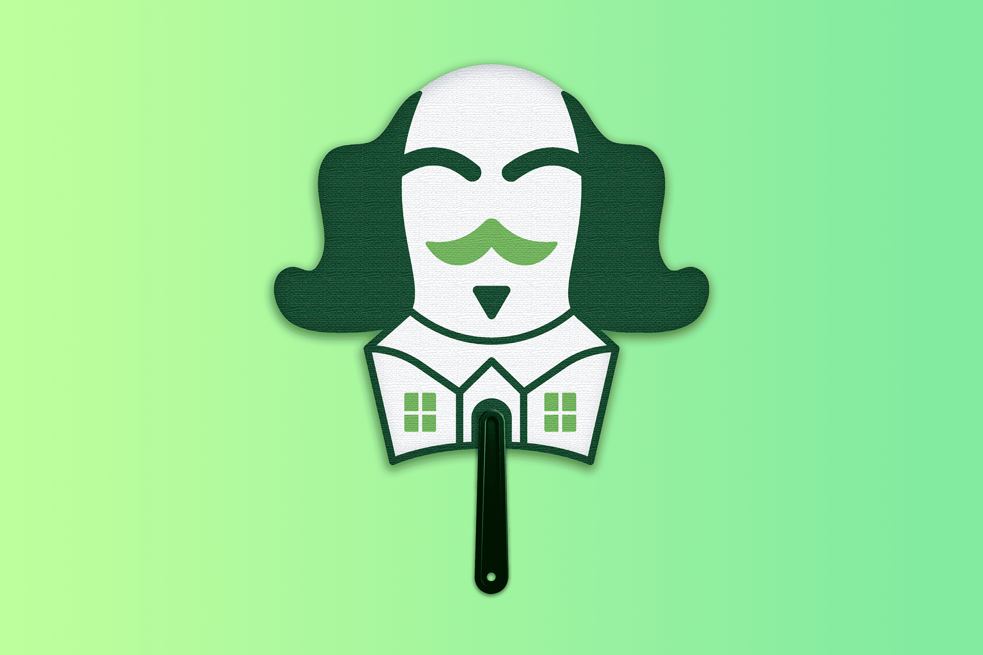 Handheld Fan with Shakespeare Logomark