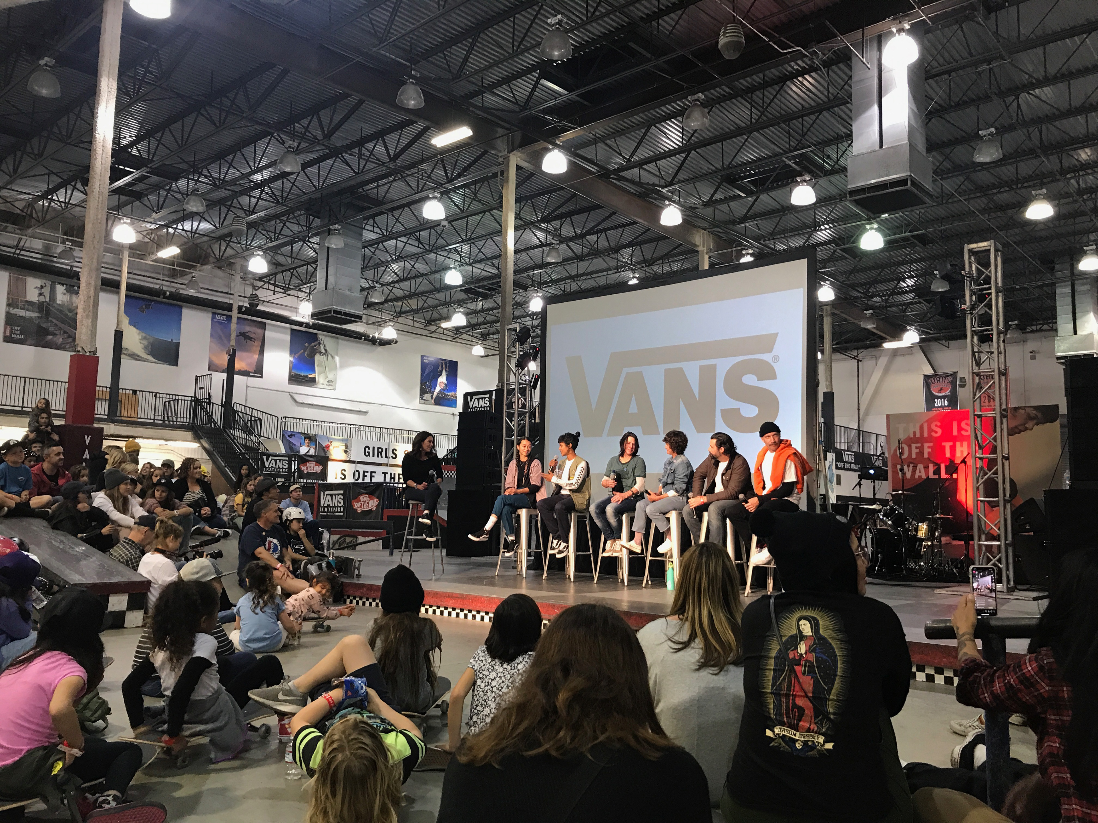 Panel on women in skateboarding at Vans skatepark