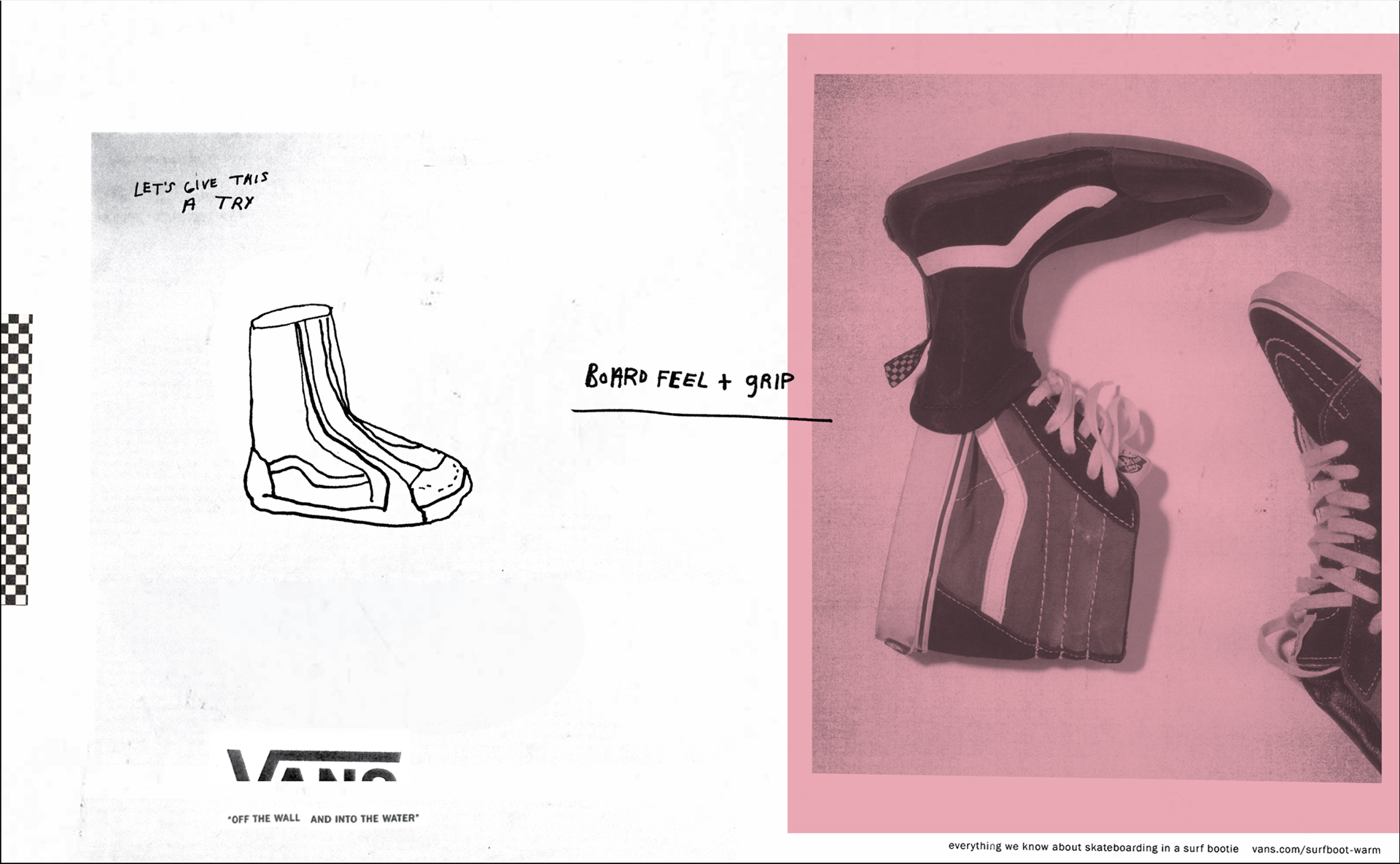 Ad for Vans surf booties