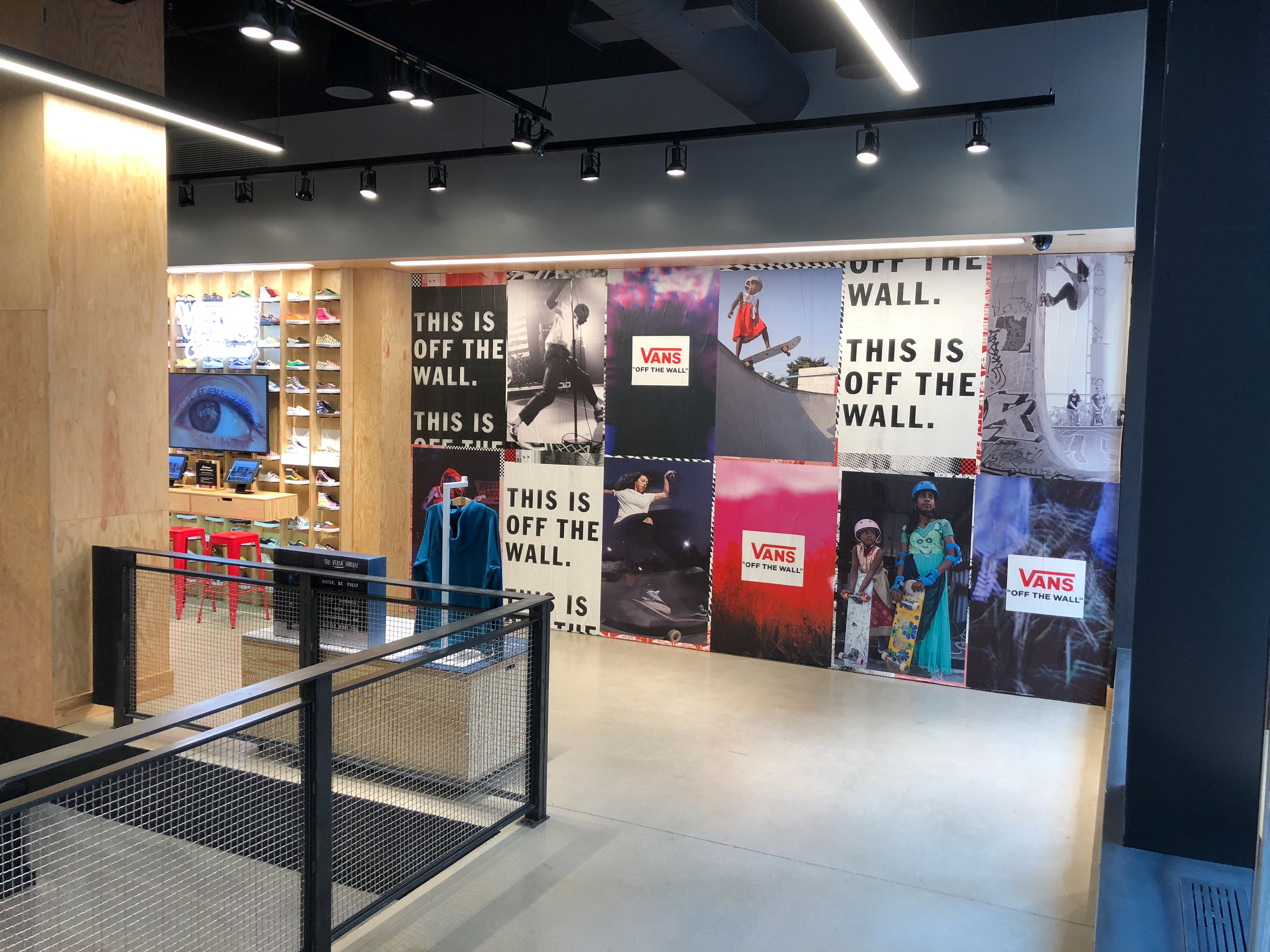 Brand campaign elements at the 5th Avenue store in NYC