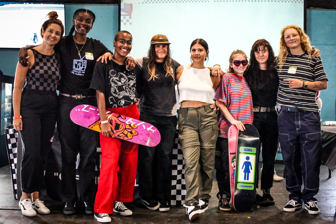 Women's skate clinic with Vans team riders