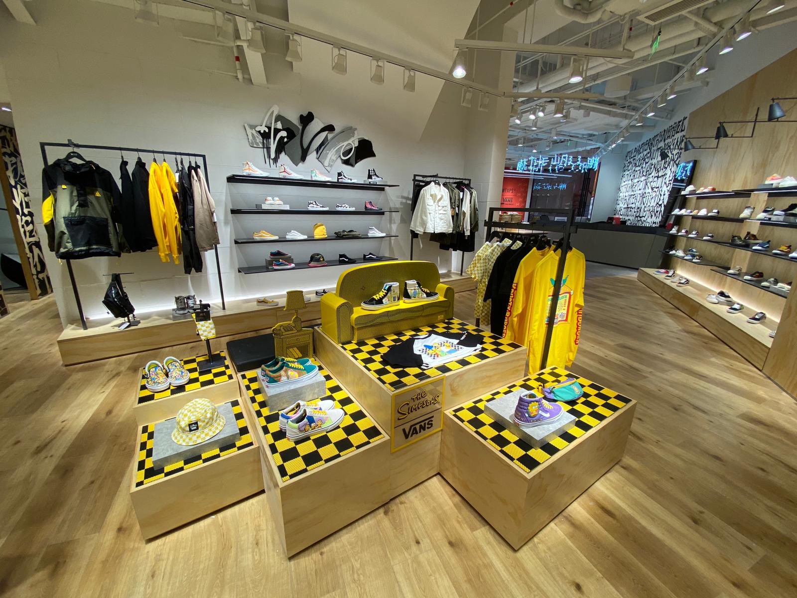 Simpsons capsule in Shanghai boutique focusing on the product