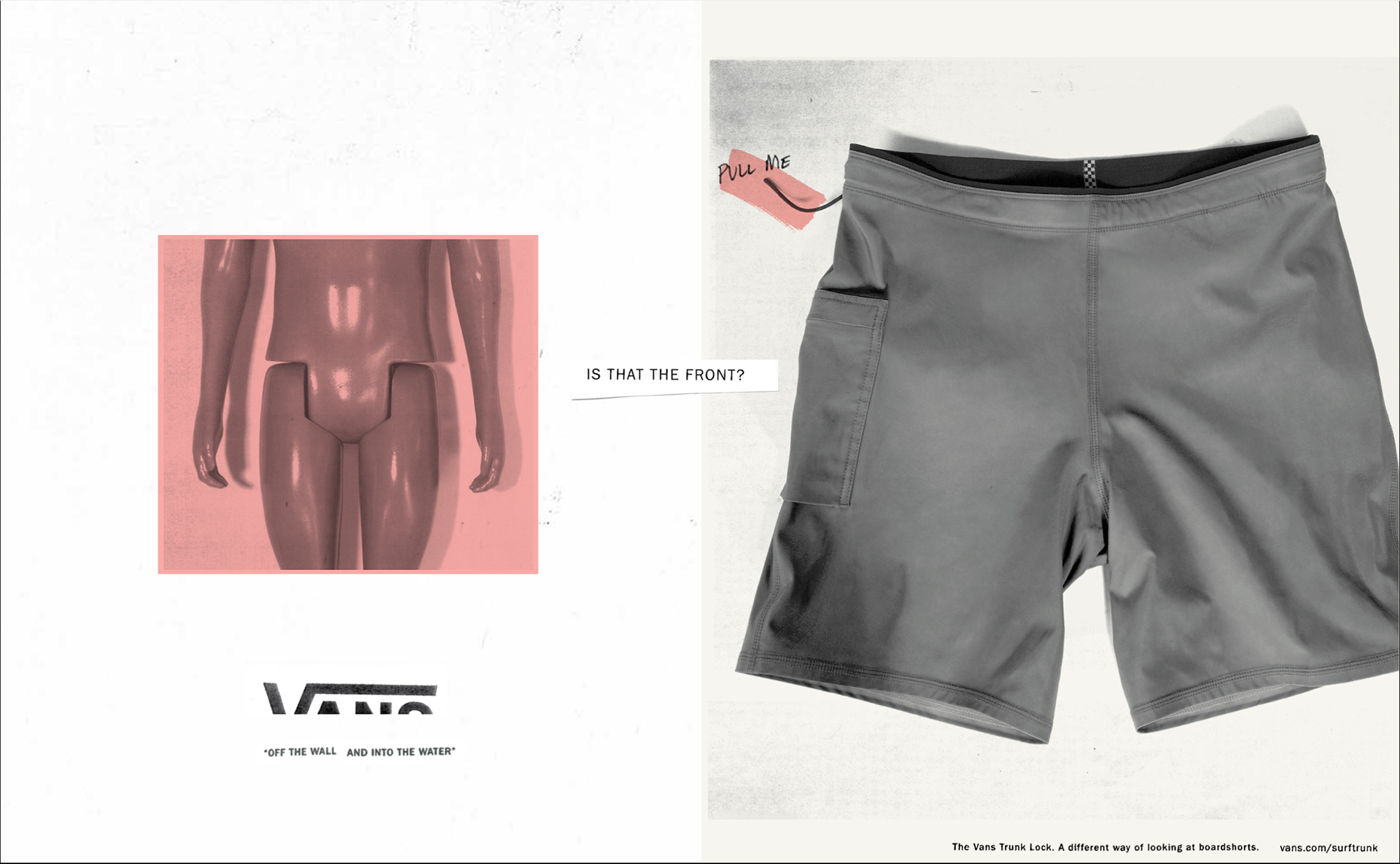 Ad for Vans surf trunks