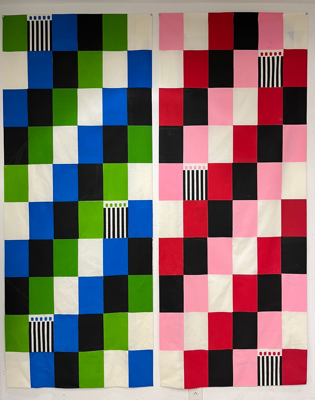 checkered matchbook repeating pattern
