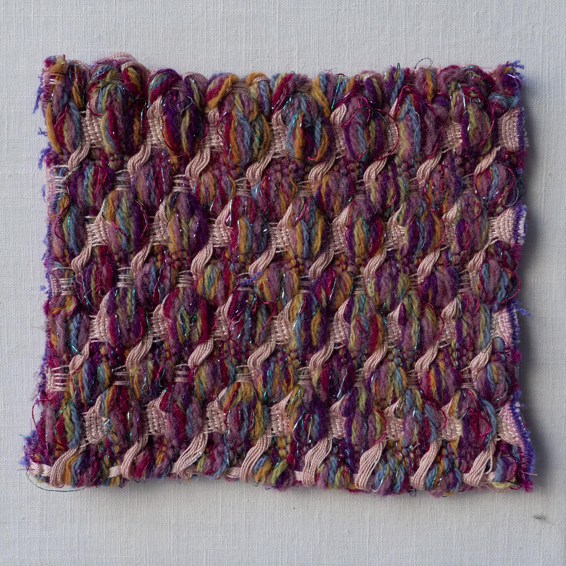 deflected double weave with recycled yarn