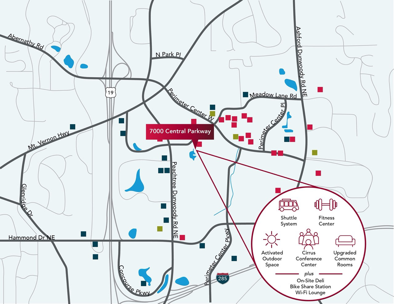 property amenity map for brochure