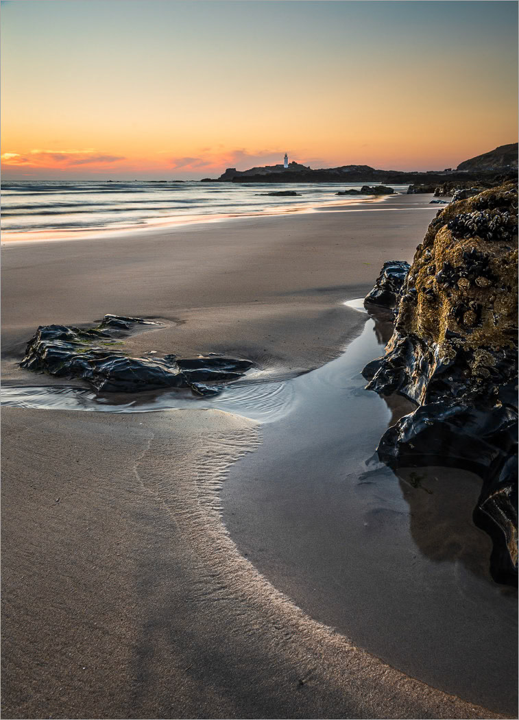 Godrevy lighthouse was made famous by Virginia Woolfe in her novel 'To the Lighthouse'.  The lighthouse is 26 metres tall and stands on Godrevy Island, just off the mainland.