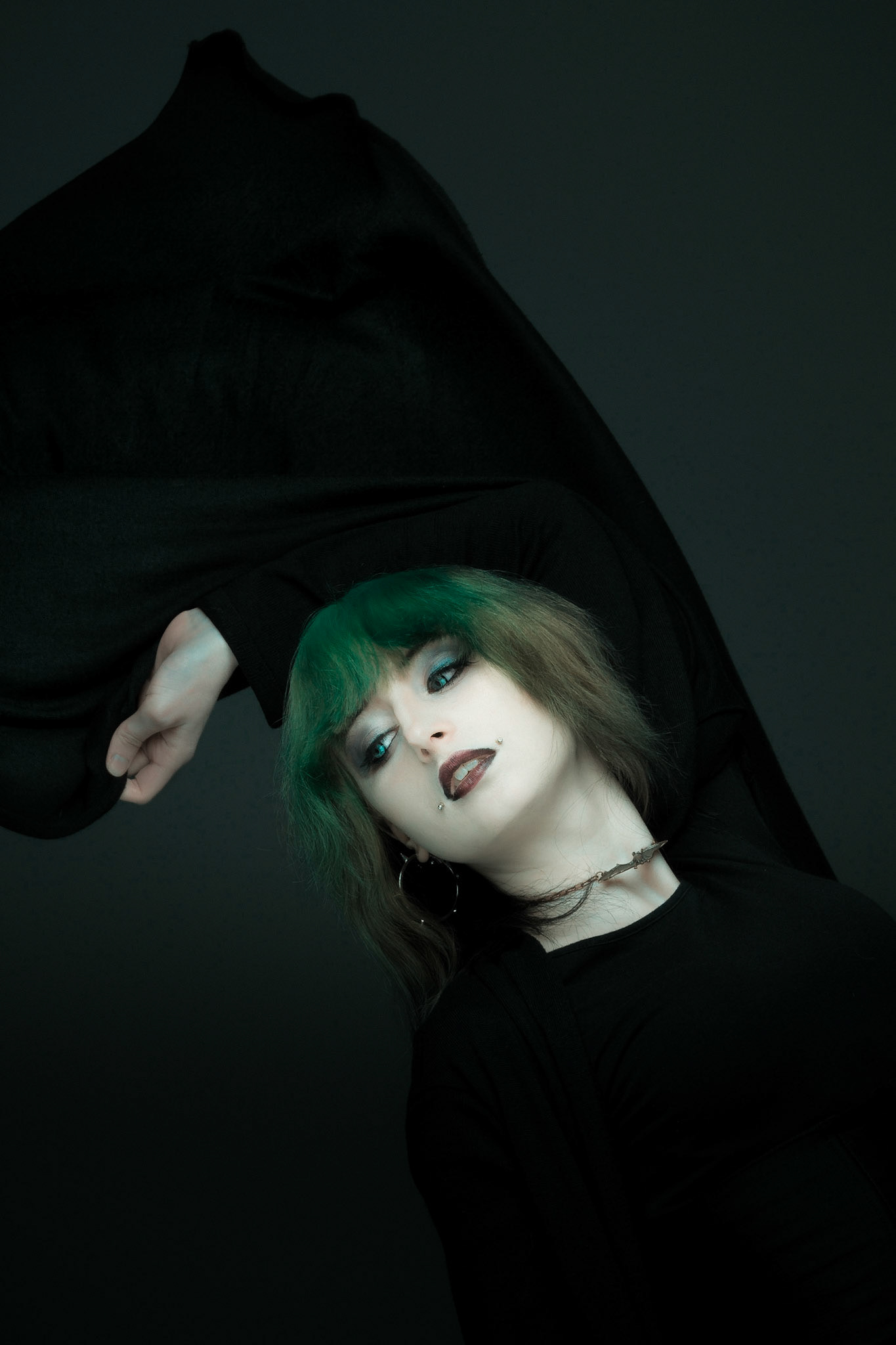 Goth Girl Dancing To The Wind