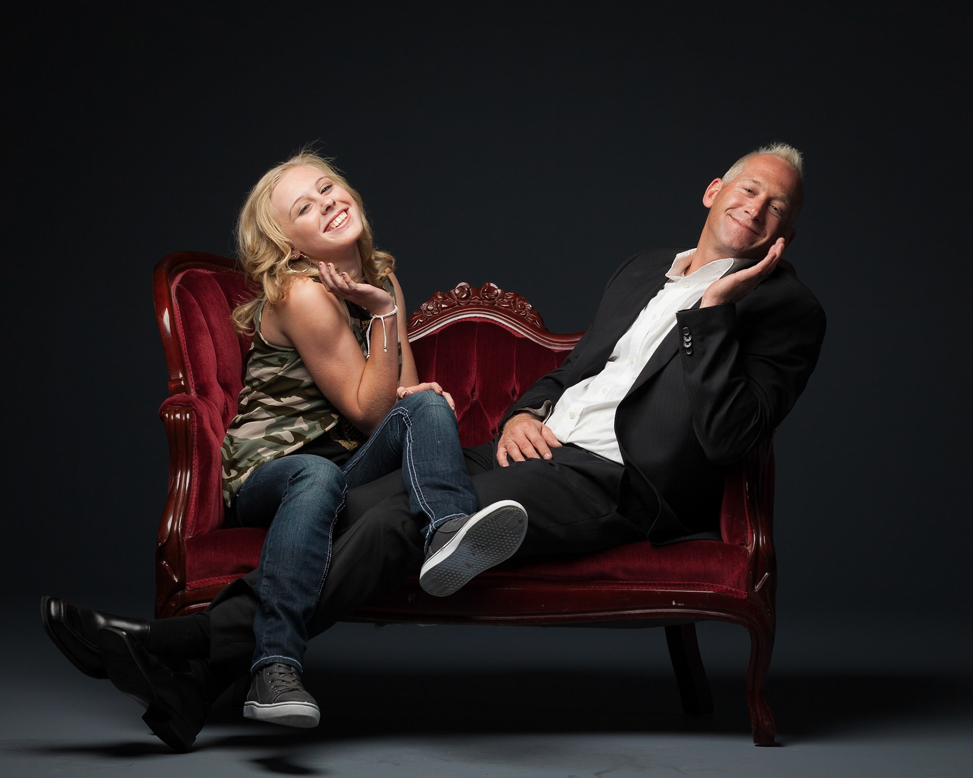 Daughter & Dad Share Silly Smiles