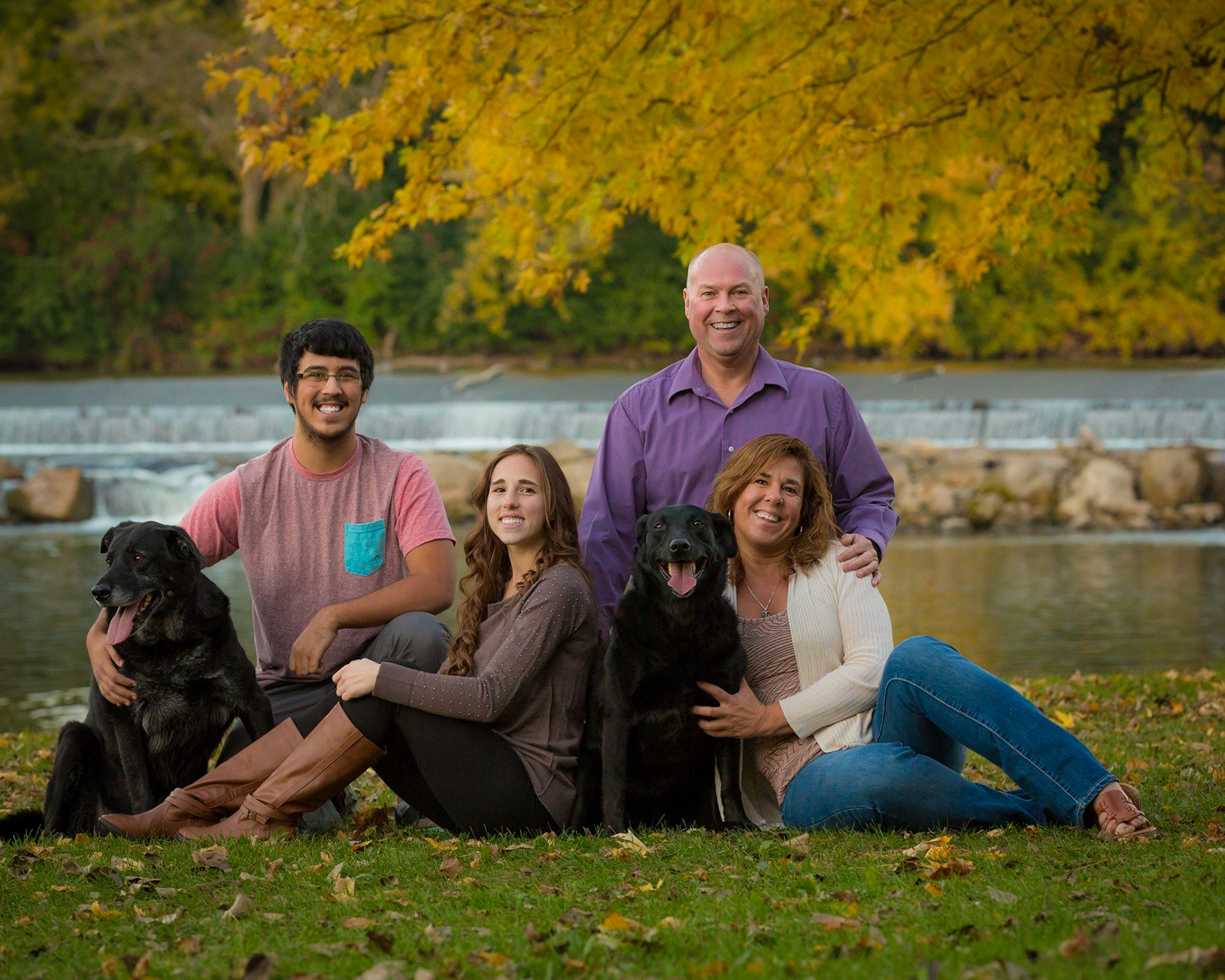 A Traditional Family Portrait In Fall