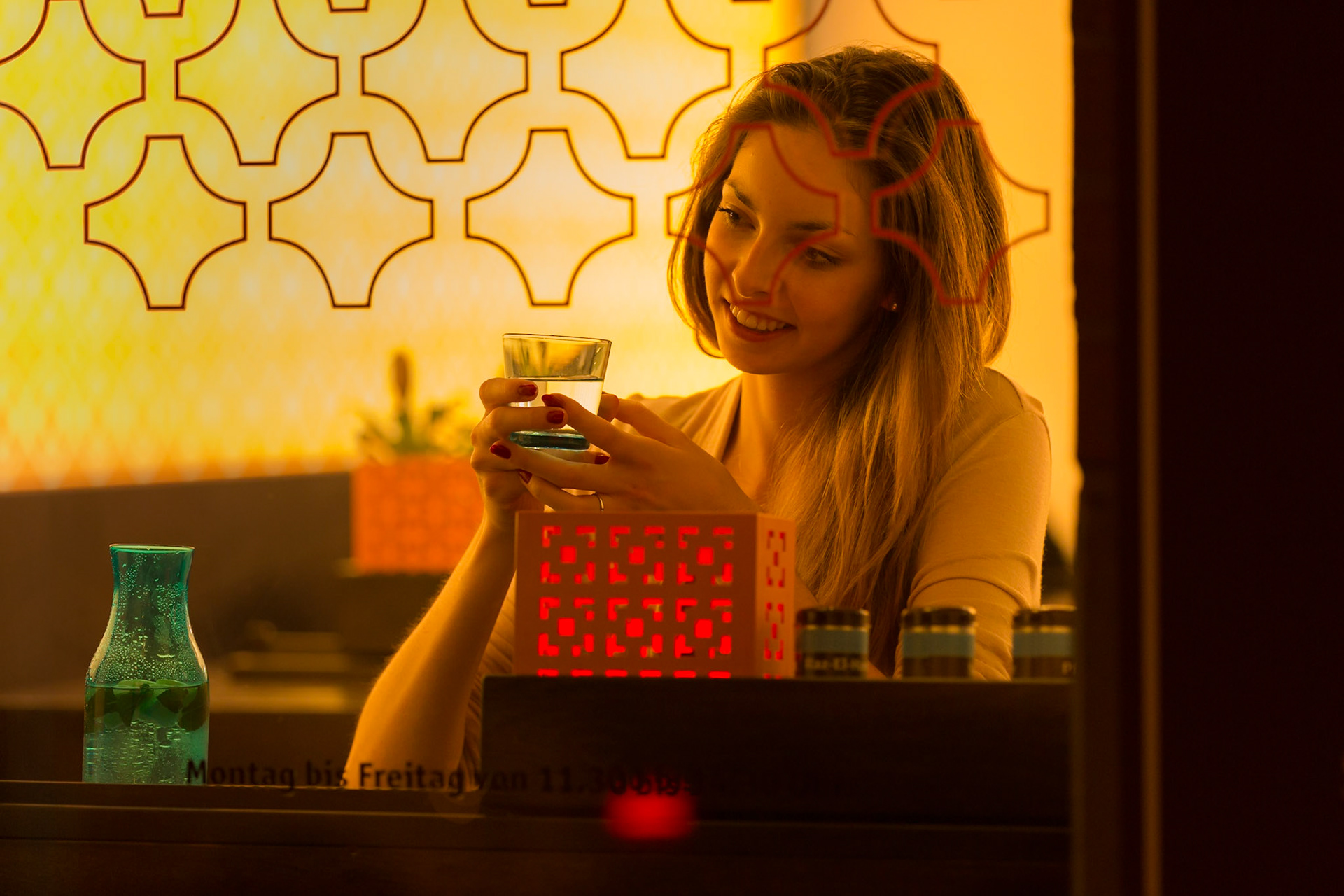Woman Waiting To Meet Fiancee at Café