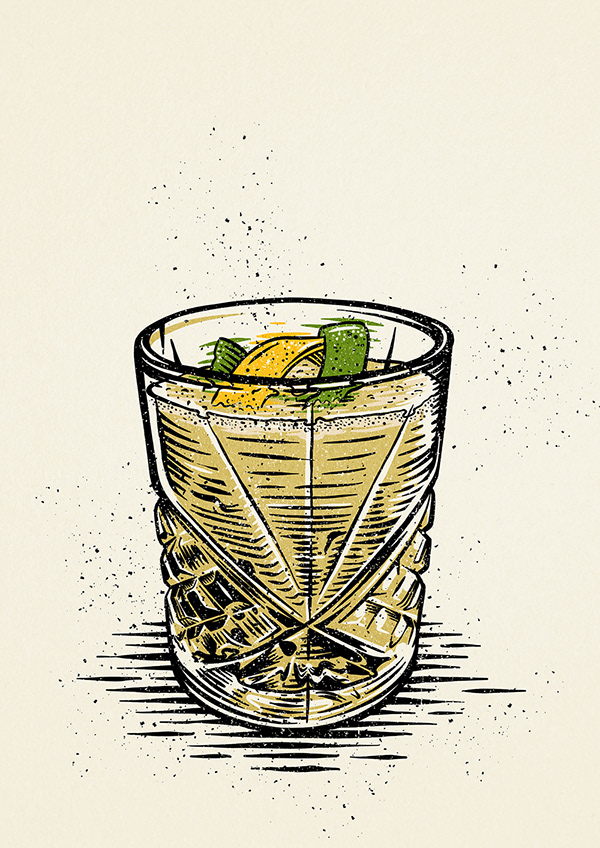 Tobias Hall Cocktail Illustrations 8542