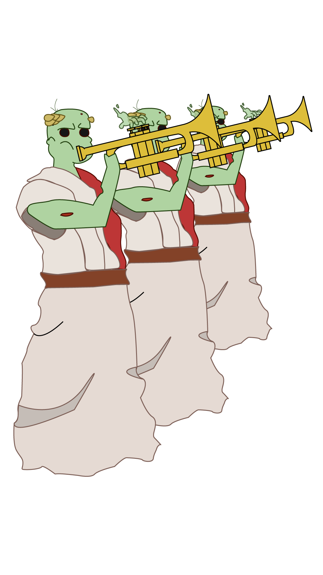 Triumperate playing animation