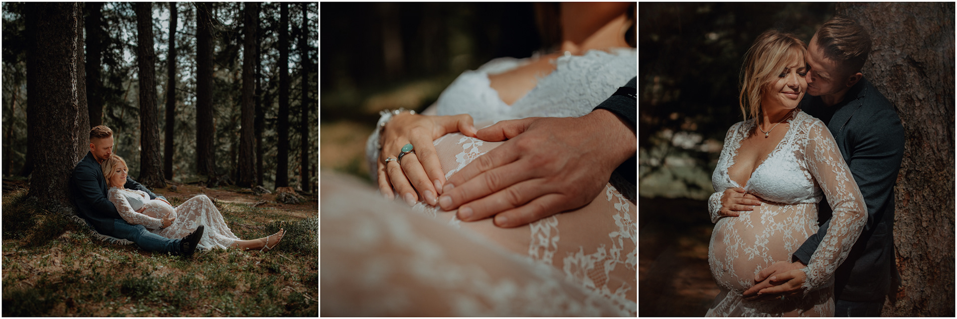 Babybauch Shoot bei Sonnenaufgang am Grünen See