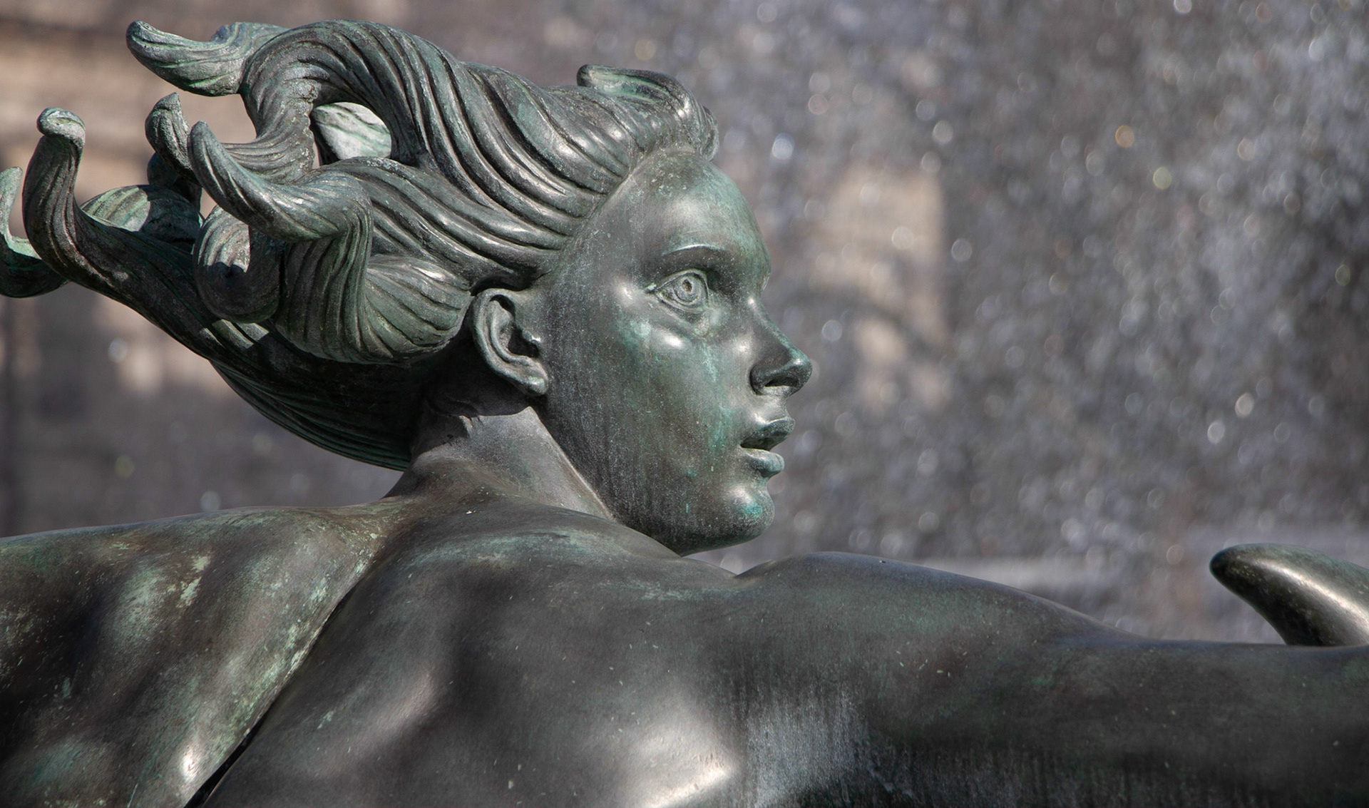 Statue with Fountain