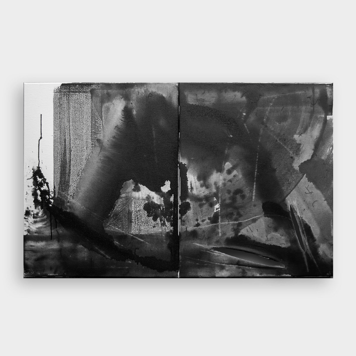 32x20", Sumi Ink on canvas, 2023